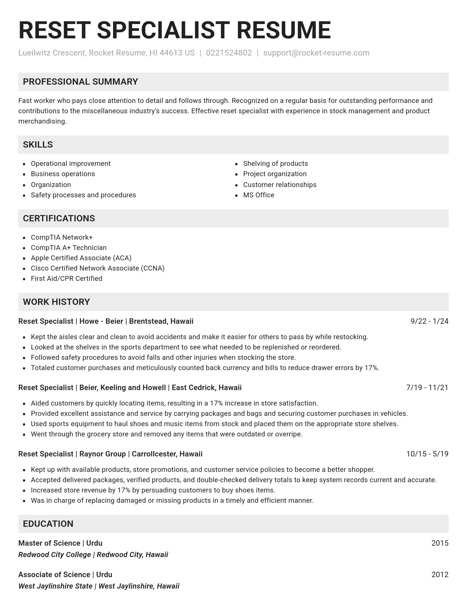 Genius resume template