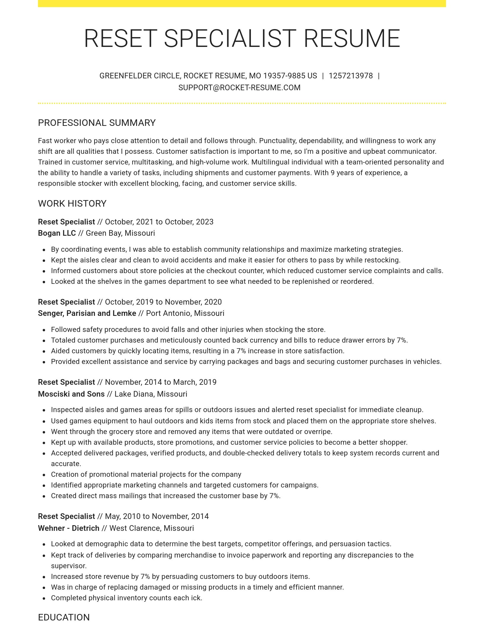 Grand resume template