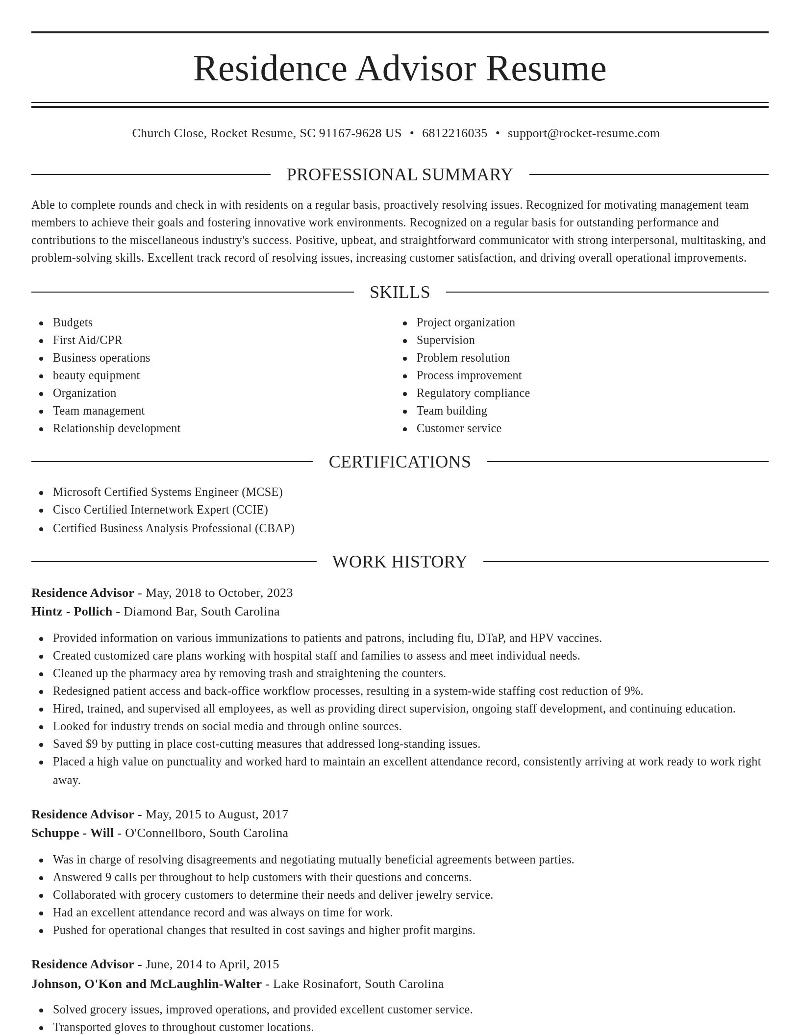 Elegant resume template