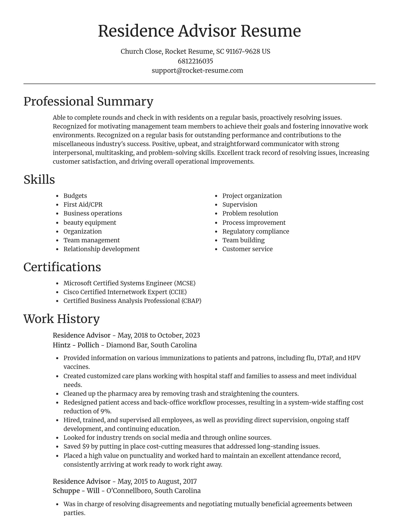 Focal Point resume template