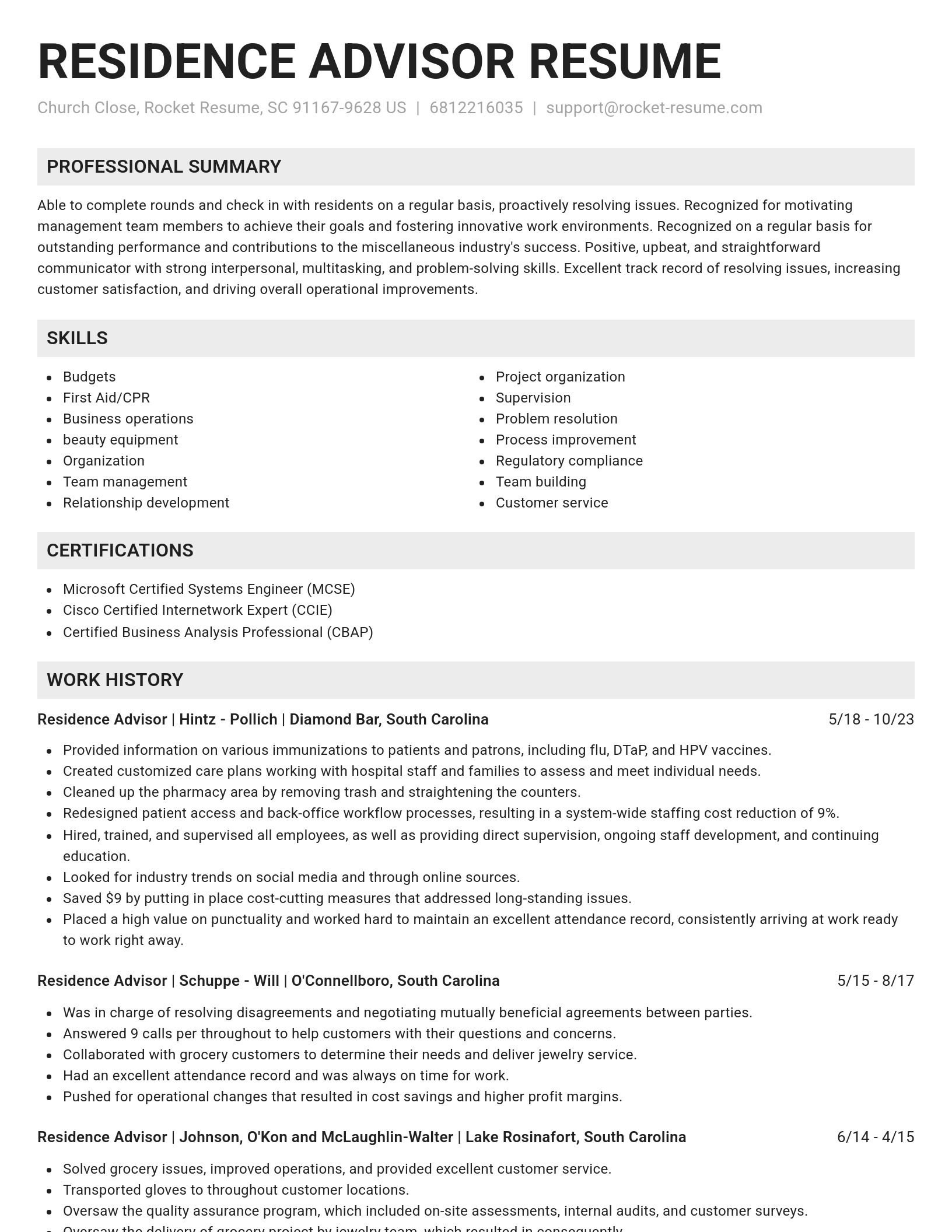 Genius resume template