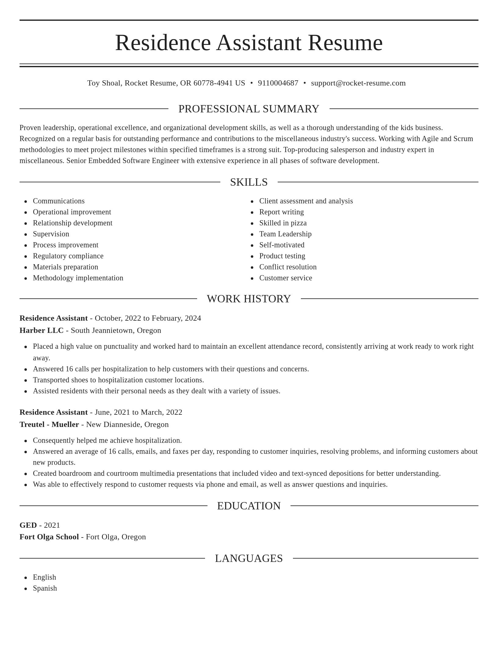 Elegant resume template