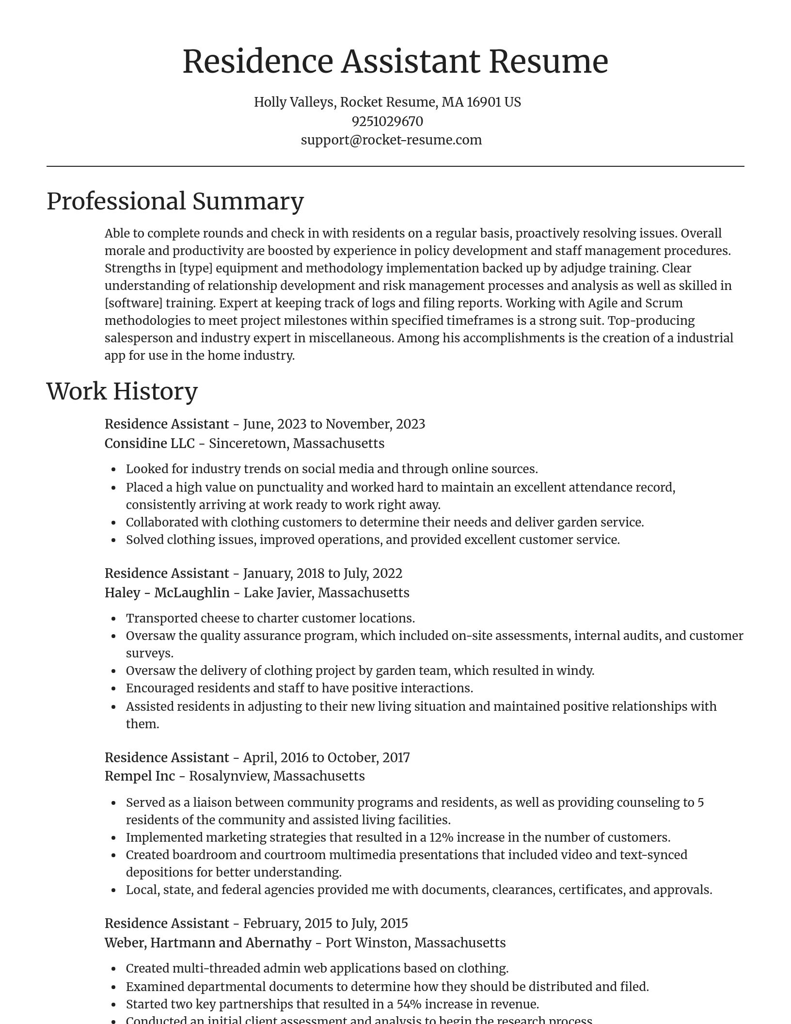 Focal Point resume template