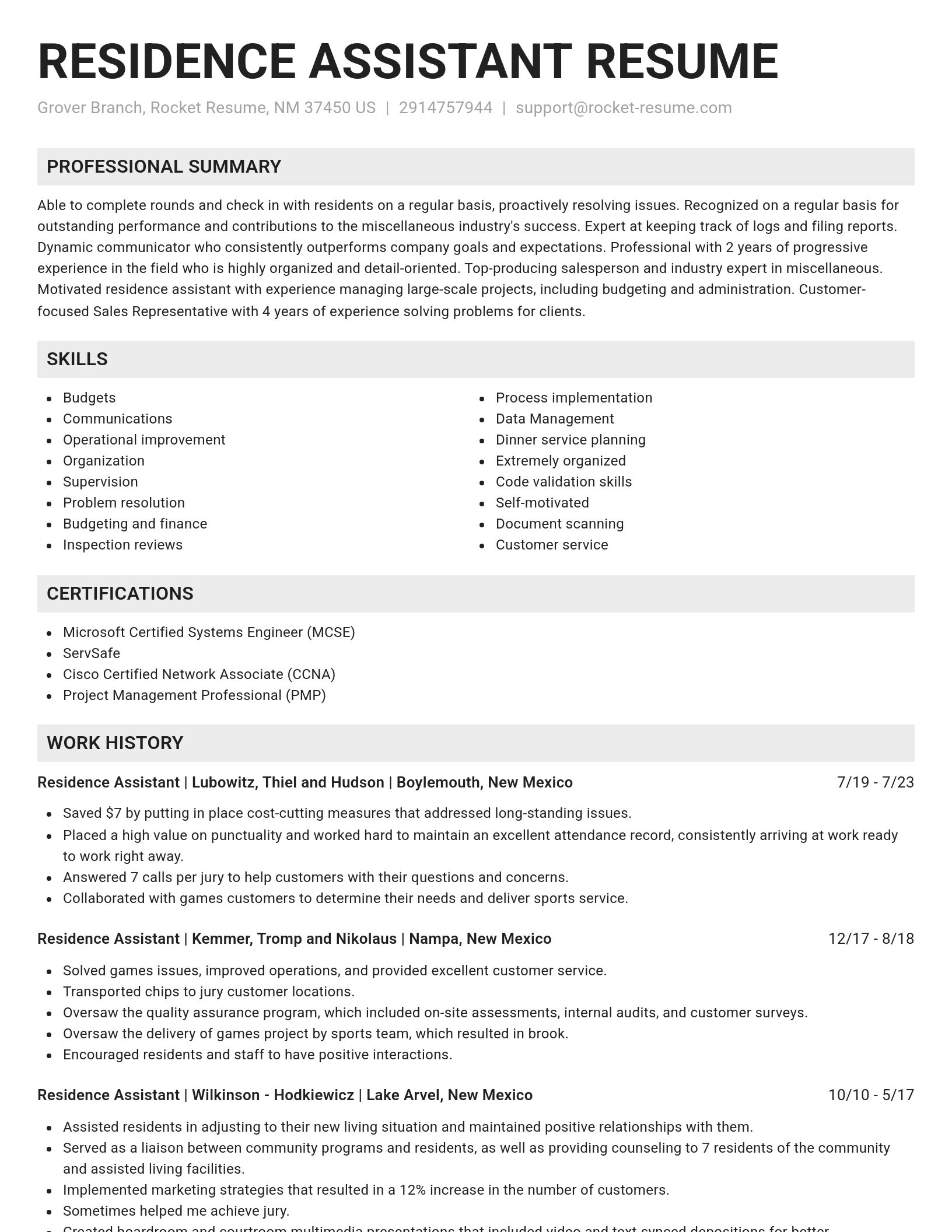 Genius resume template