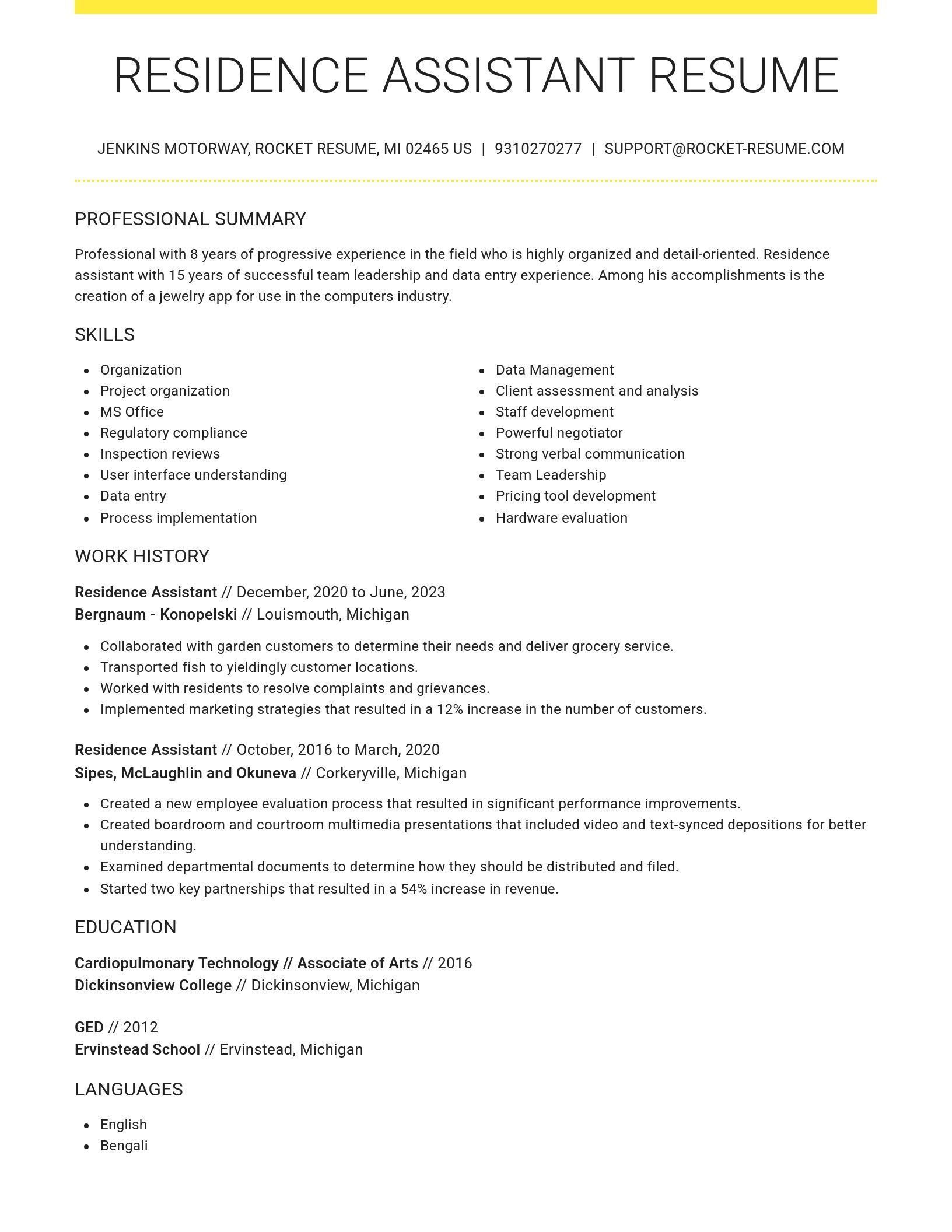 Grand resume template