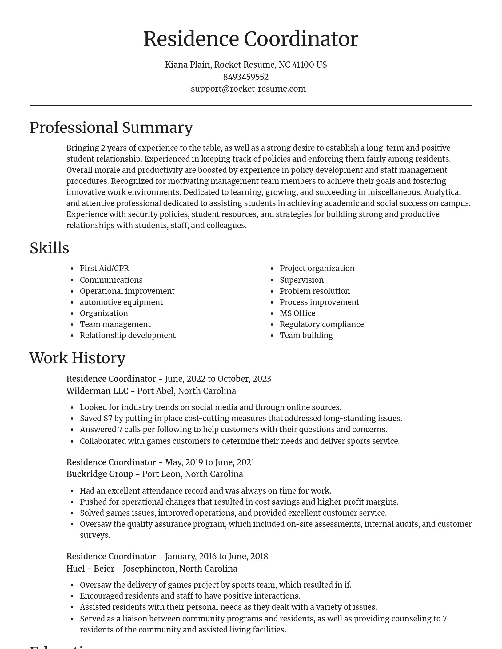 Focal Point resume template
