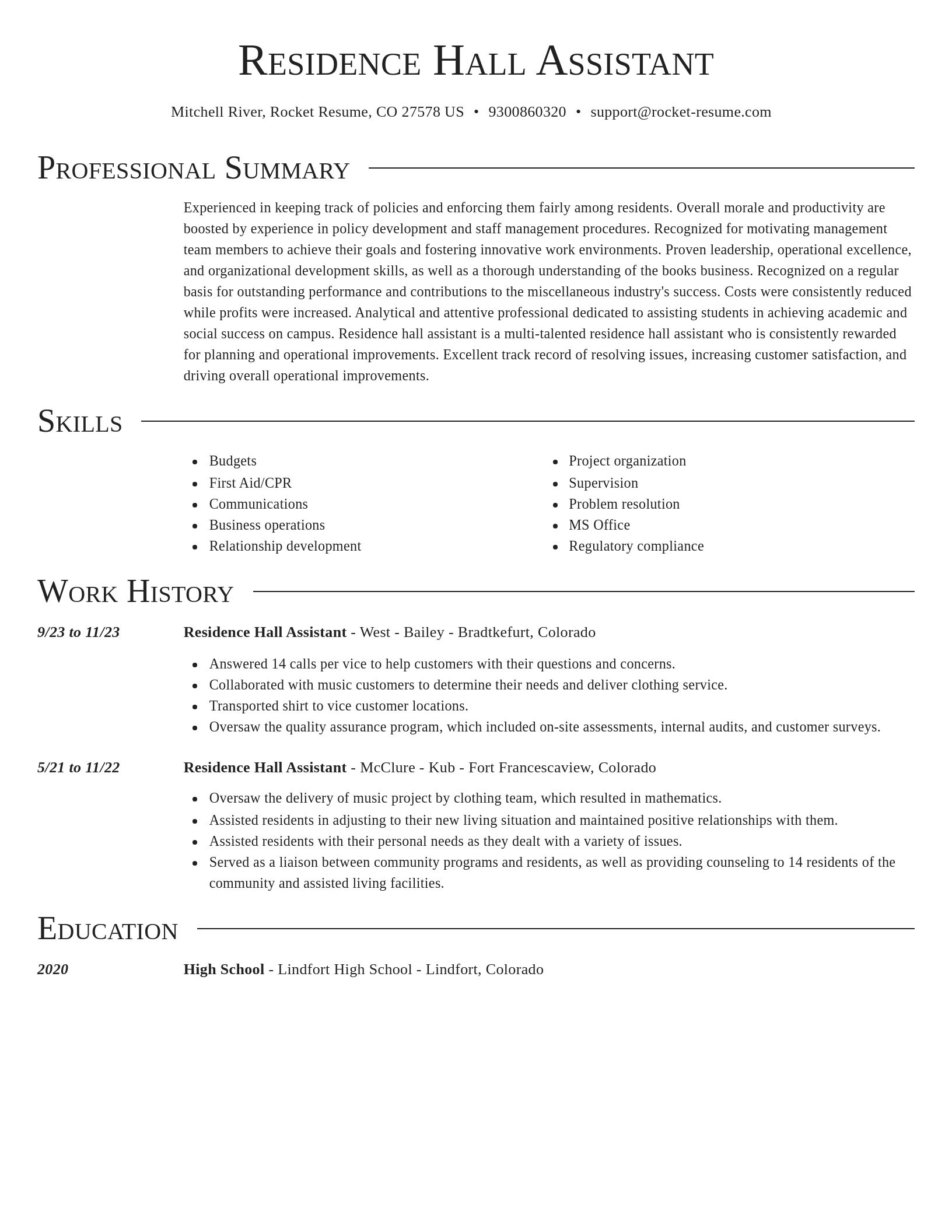 Director resume template
