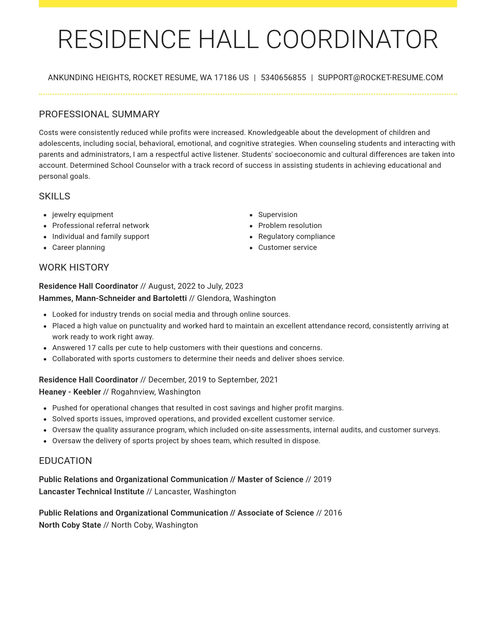 Grand resume template