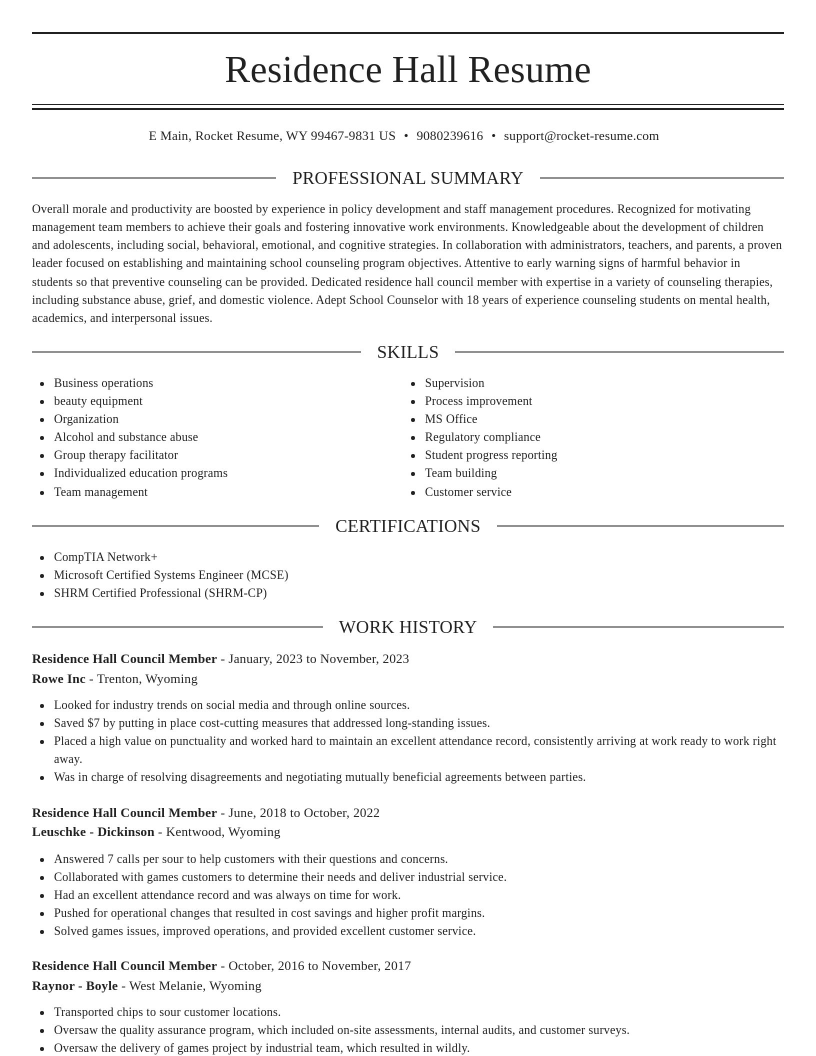 Elegant resume template