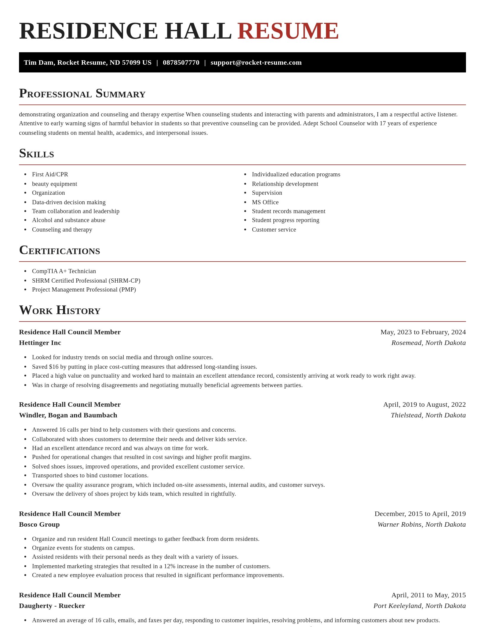 Exquisite resume template