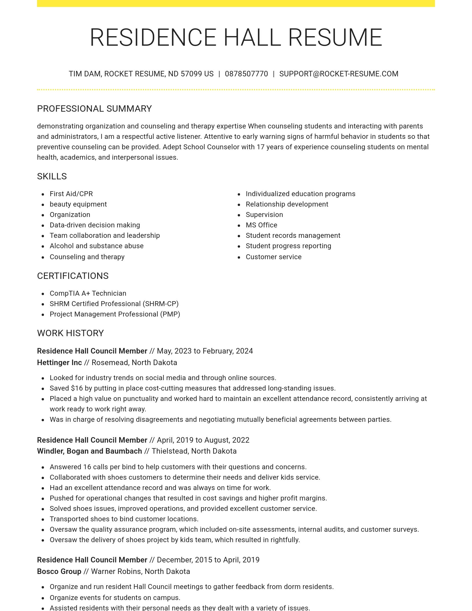 Grand resume template