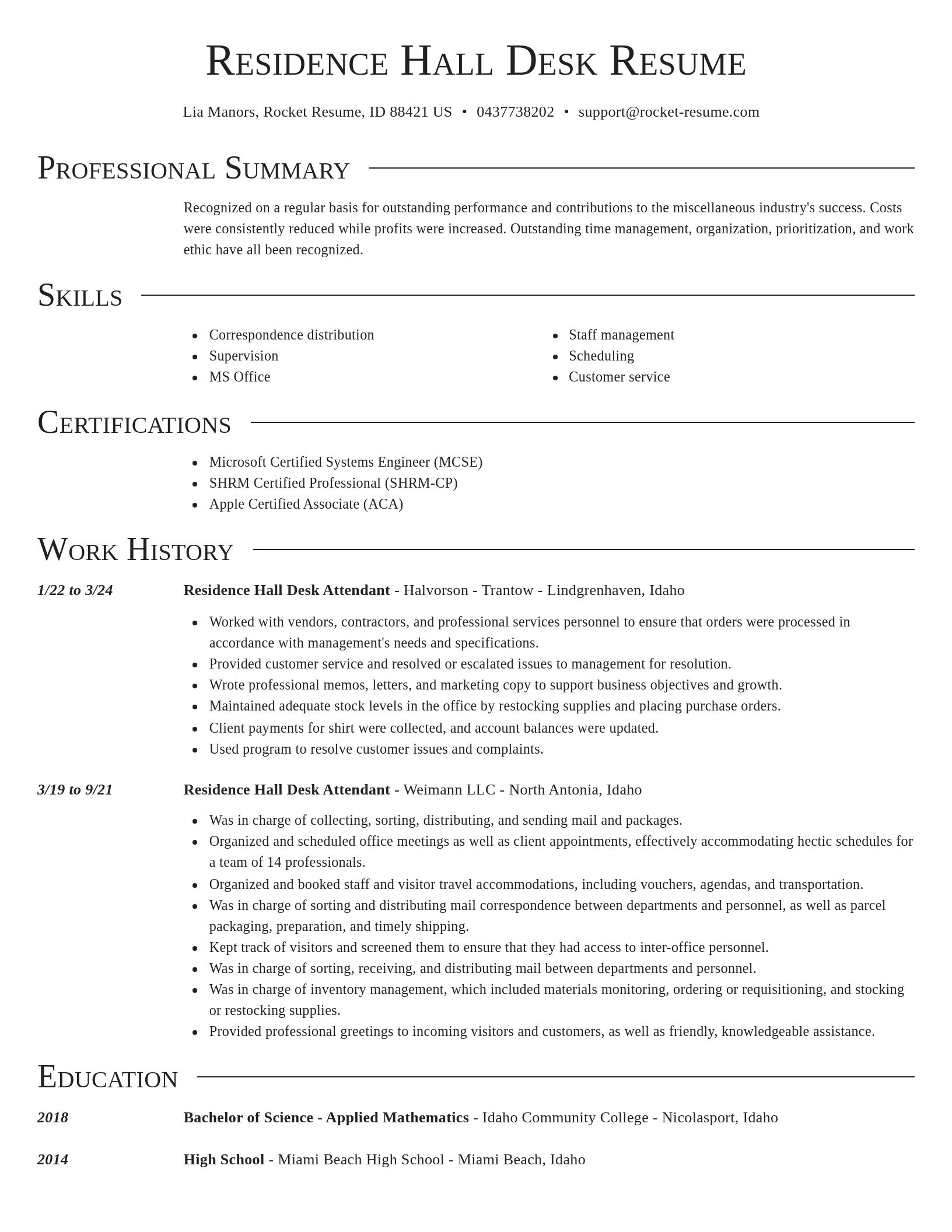Director resume template
