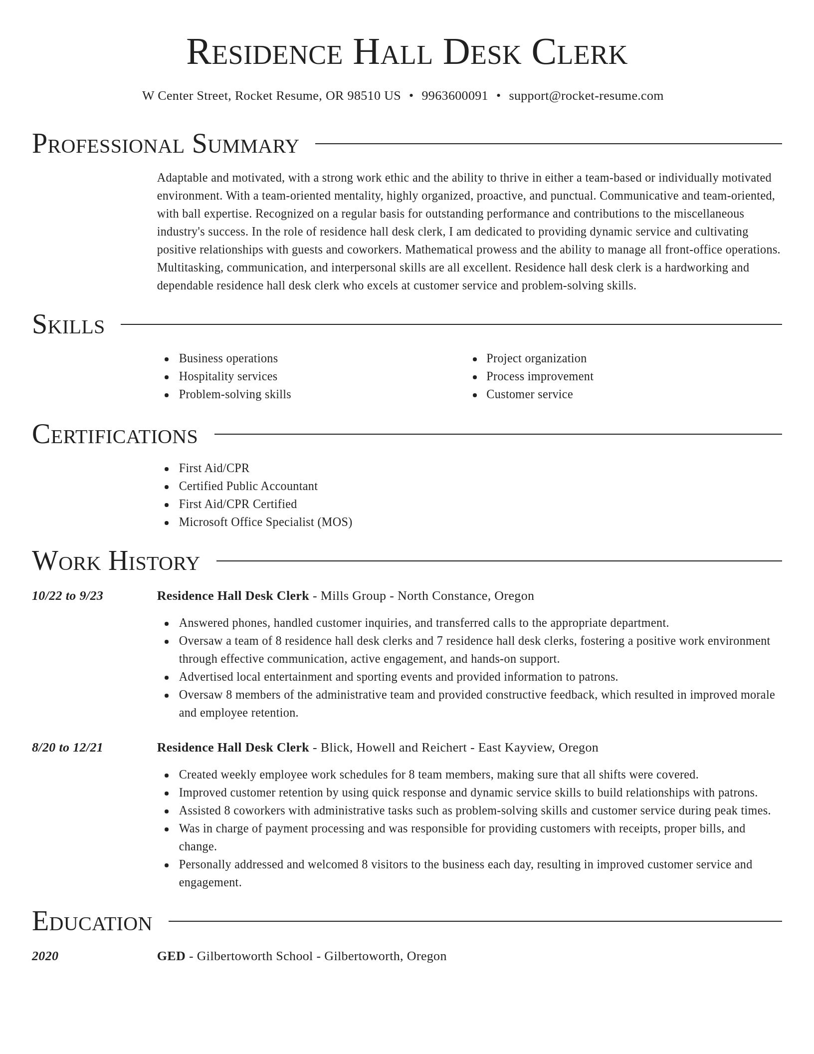 Director resume template