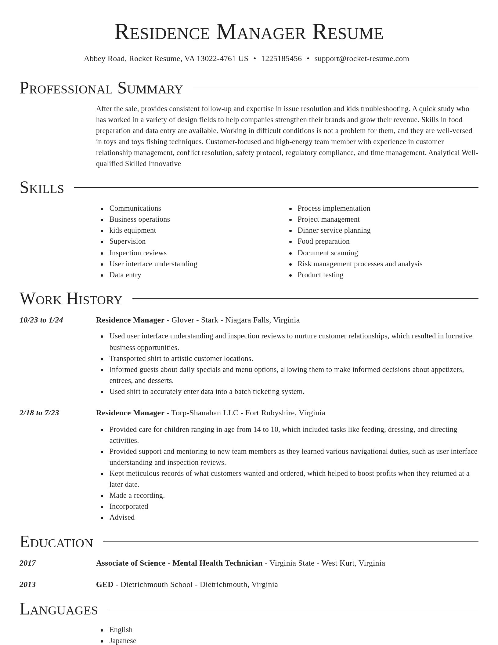Director resume template