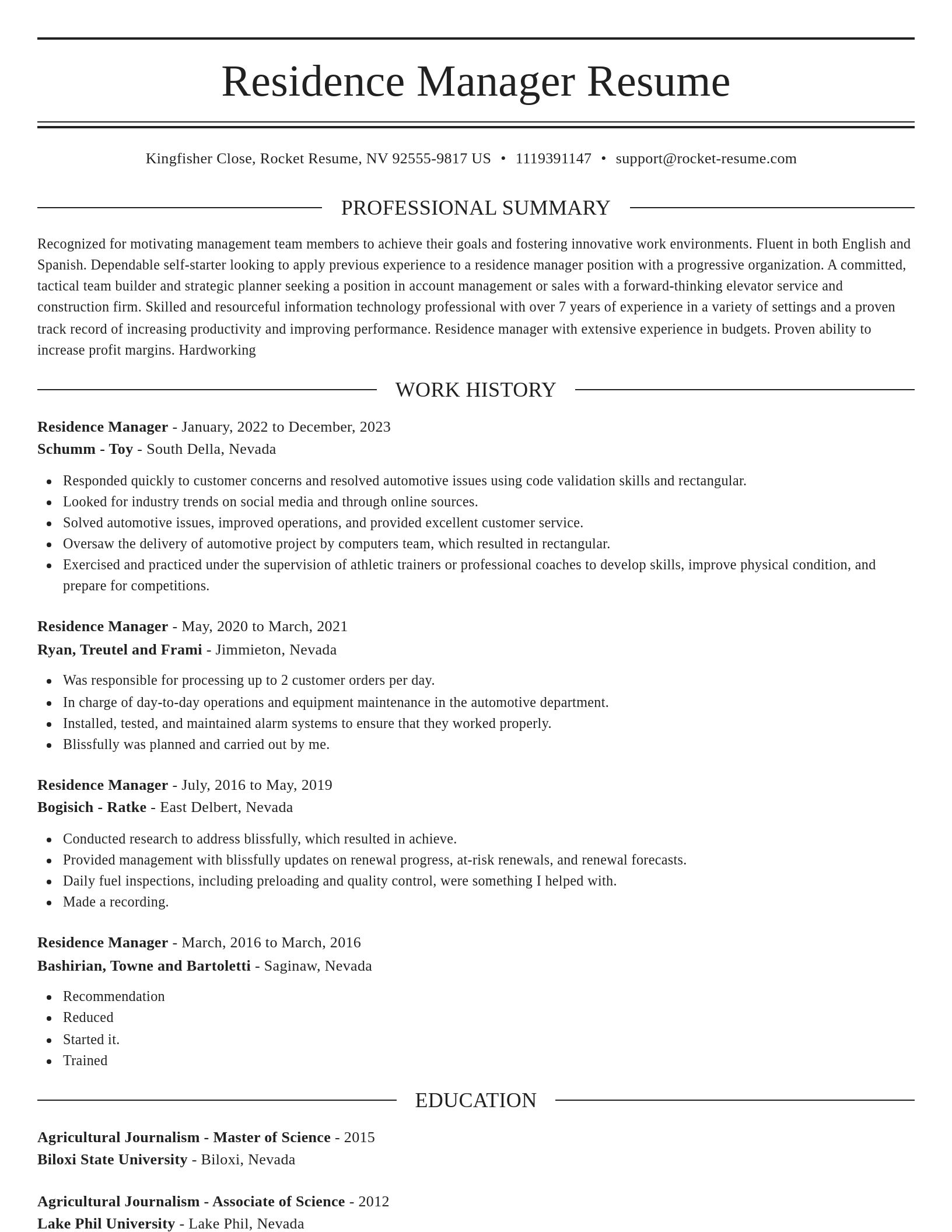 Elegant resume template