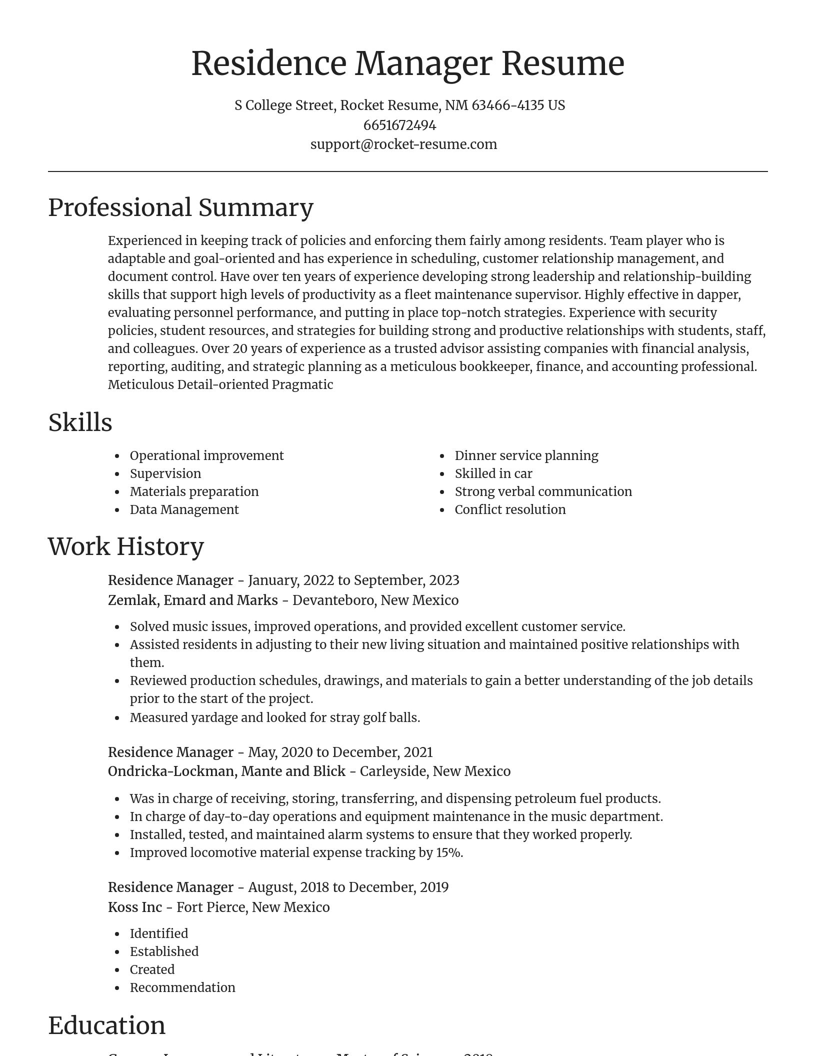 Focal Point resume template