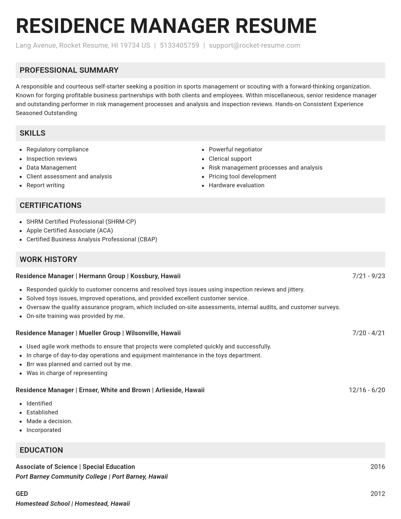 Genius resume template