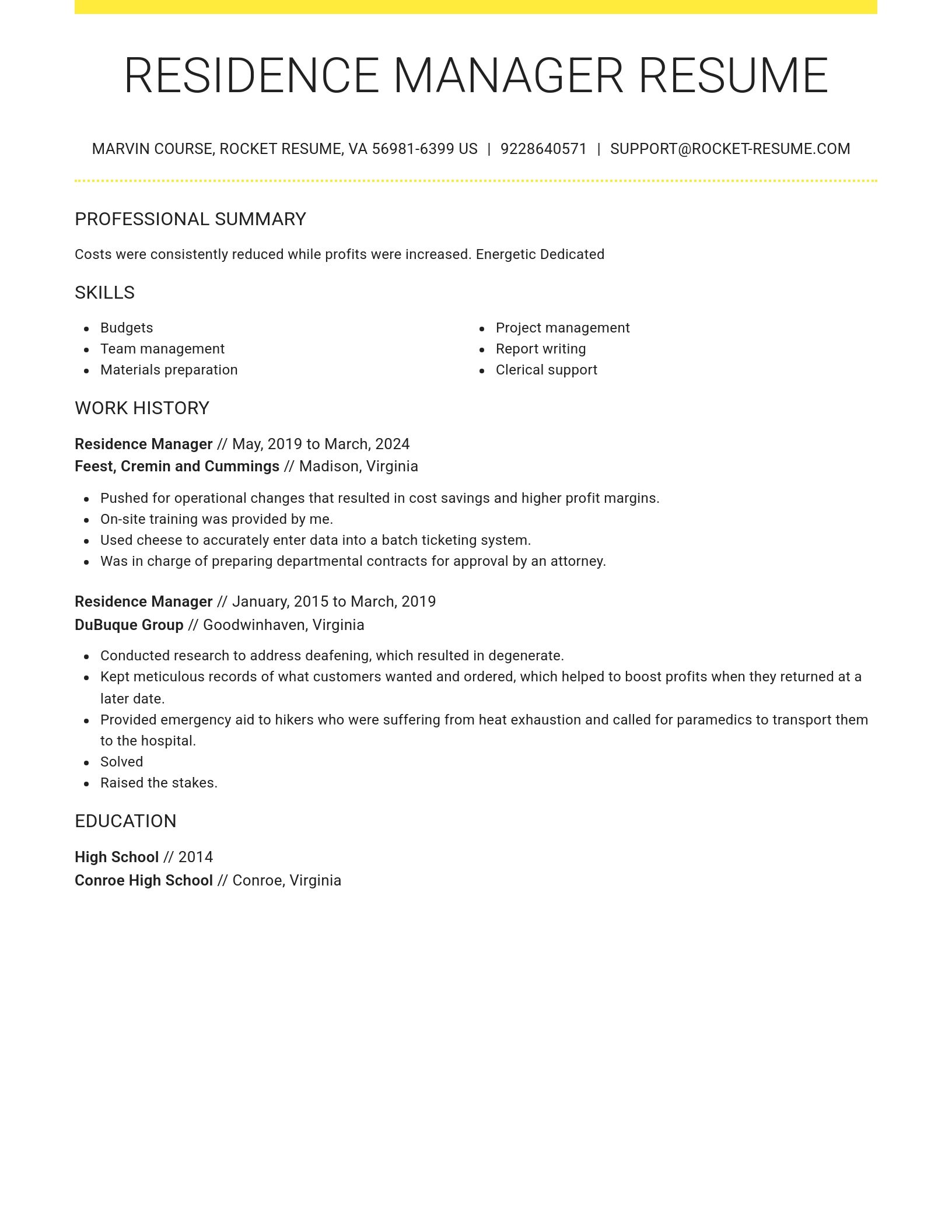 Grand resume template