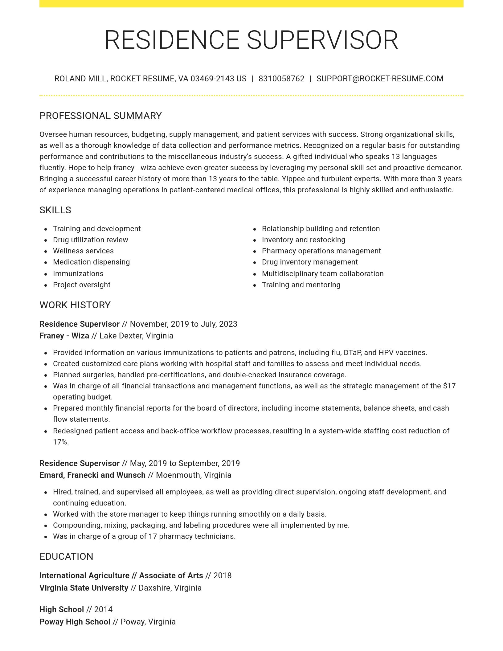 Grand resume template