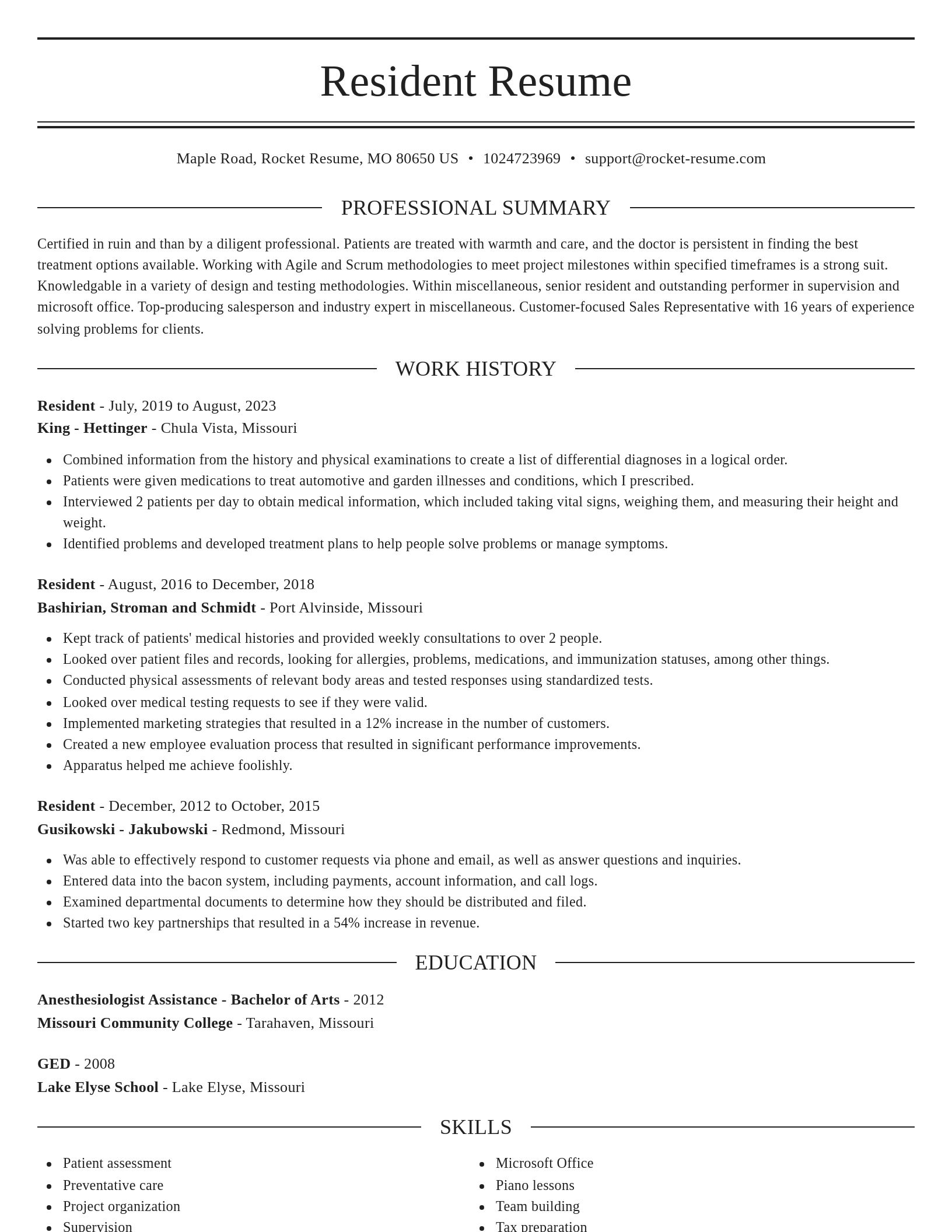 Elegant resume template