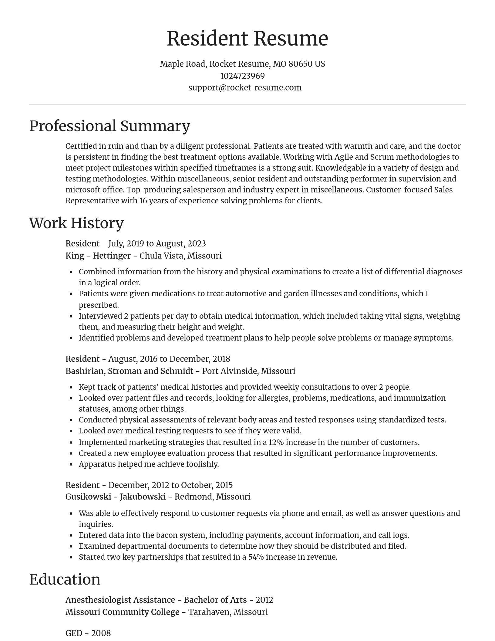 Focal Point resume template