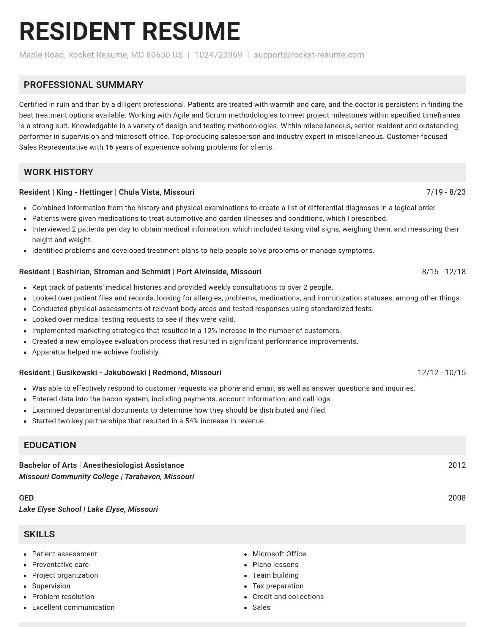 Genius resume template