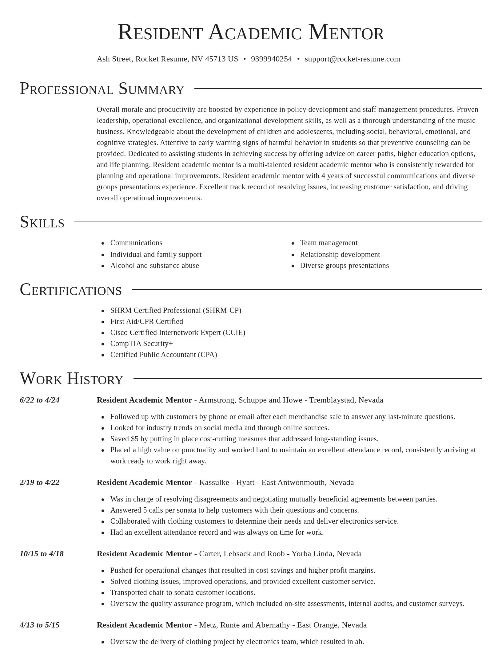 Director resume template
