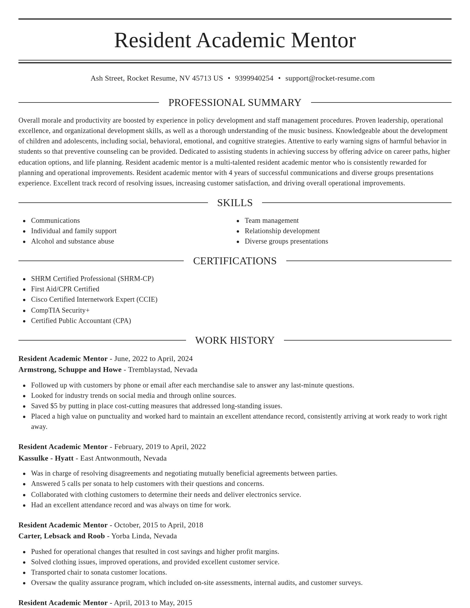 Elegant resume template