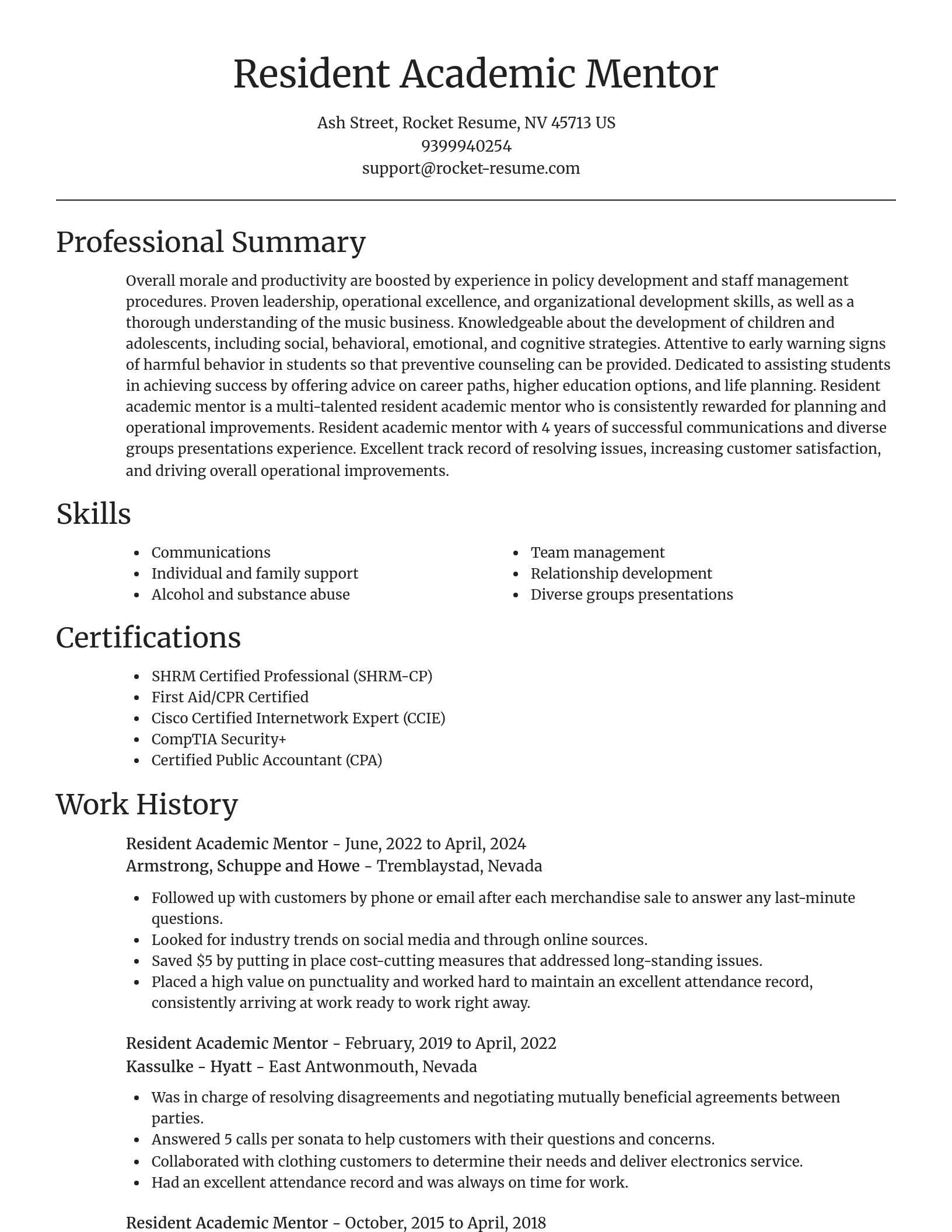 Focal Point resume template