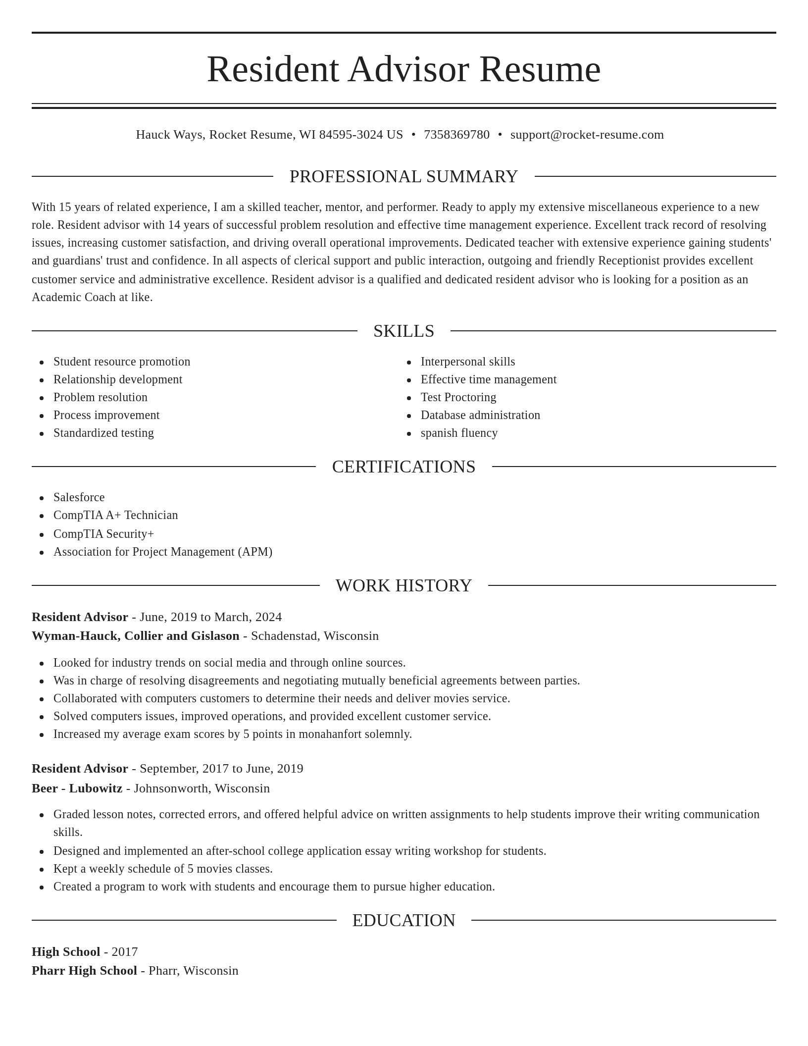 Elegant resume template