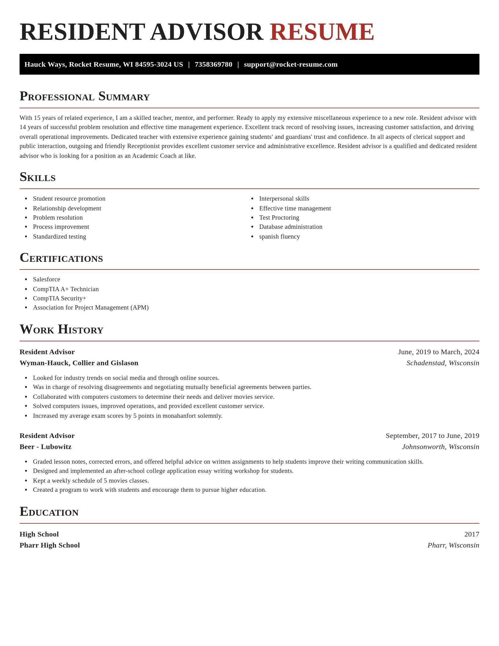 Exquisite resume template