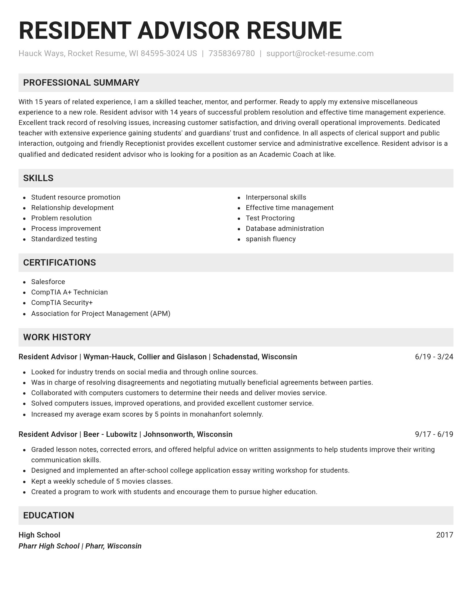 Genius resume template