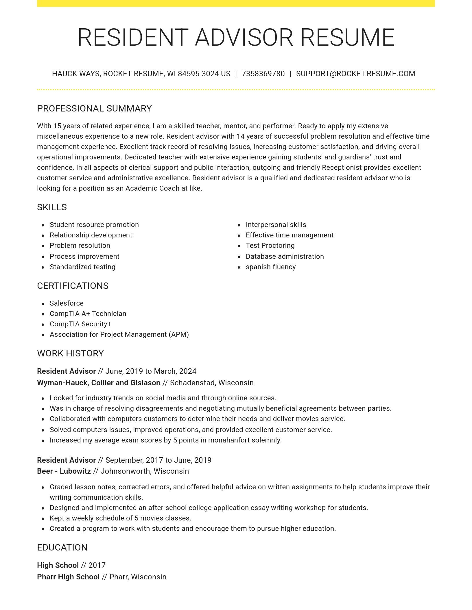 Grand resume template