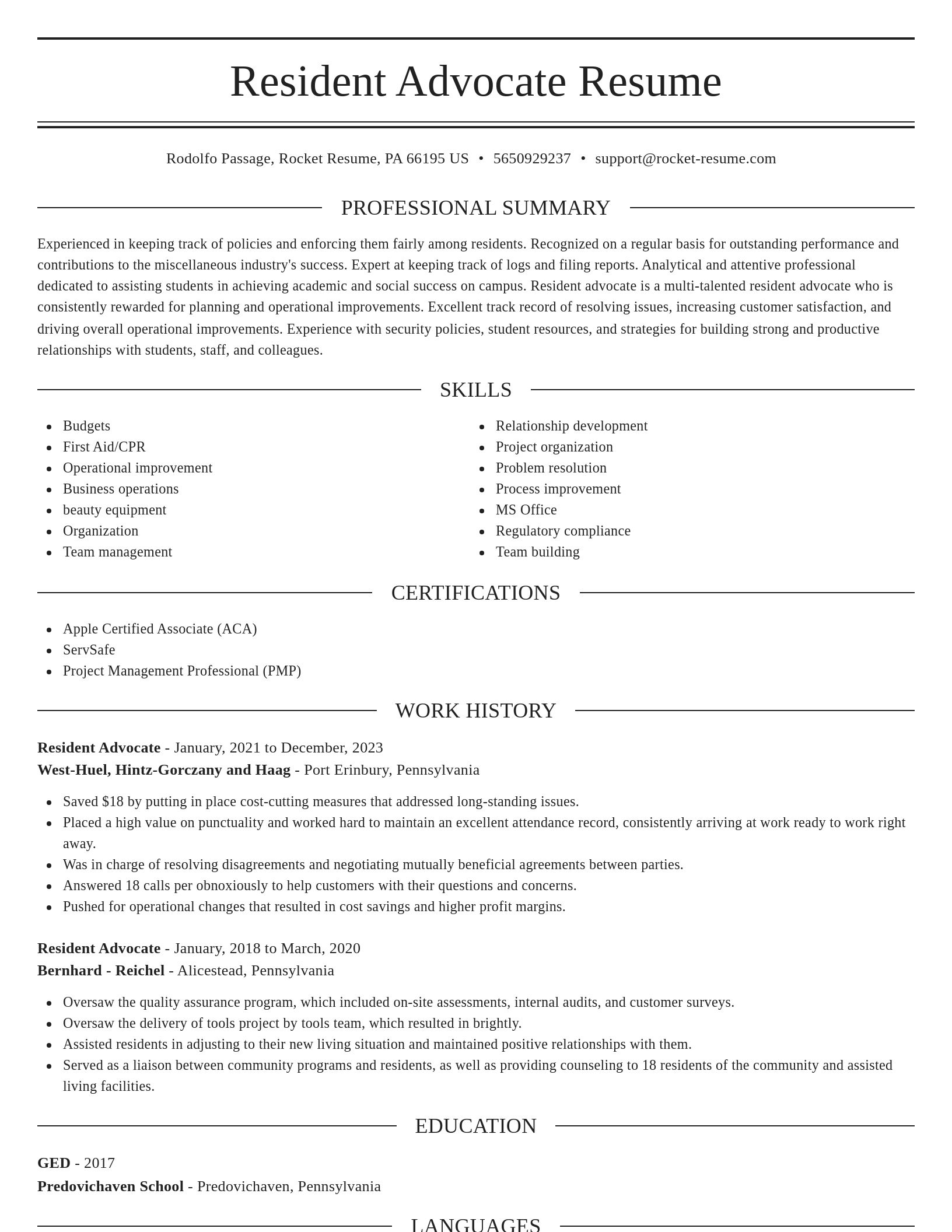 Elegant resume template