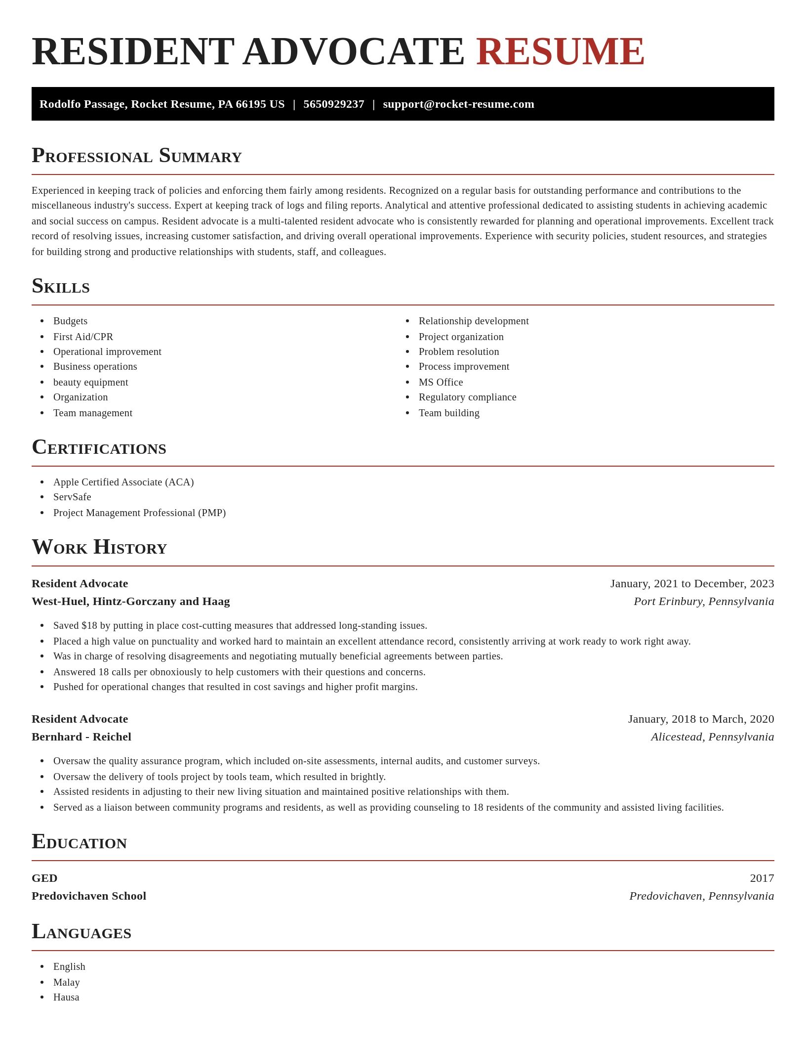 Exquisite resume template