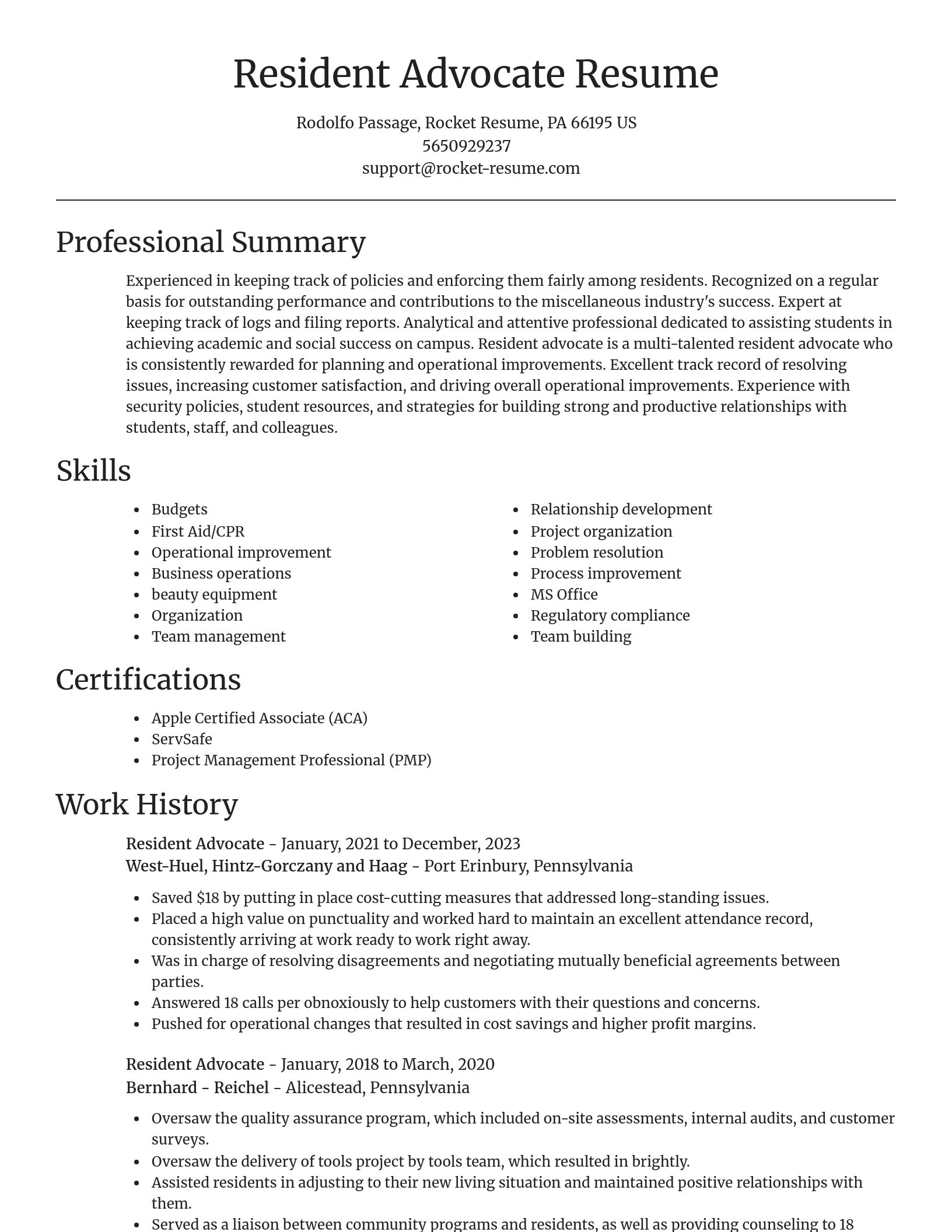 Focal Point resume template