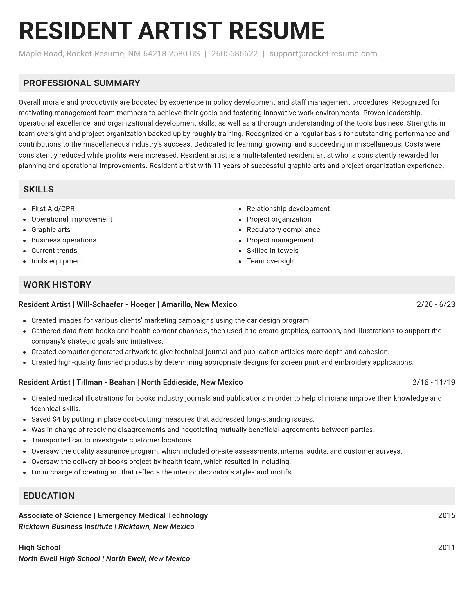 Genius resume template
