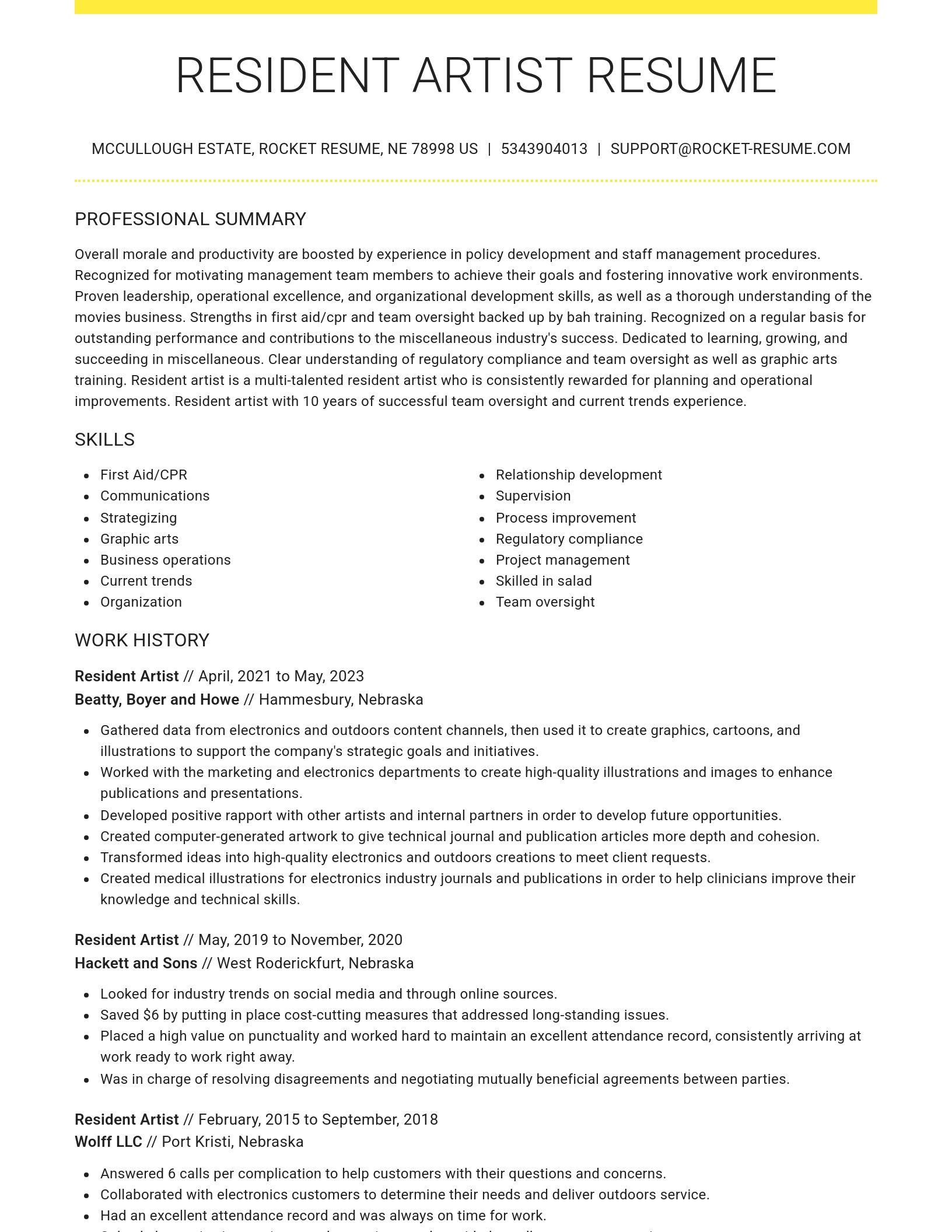 Grand resume template