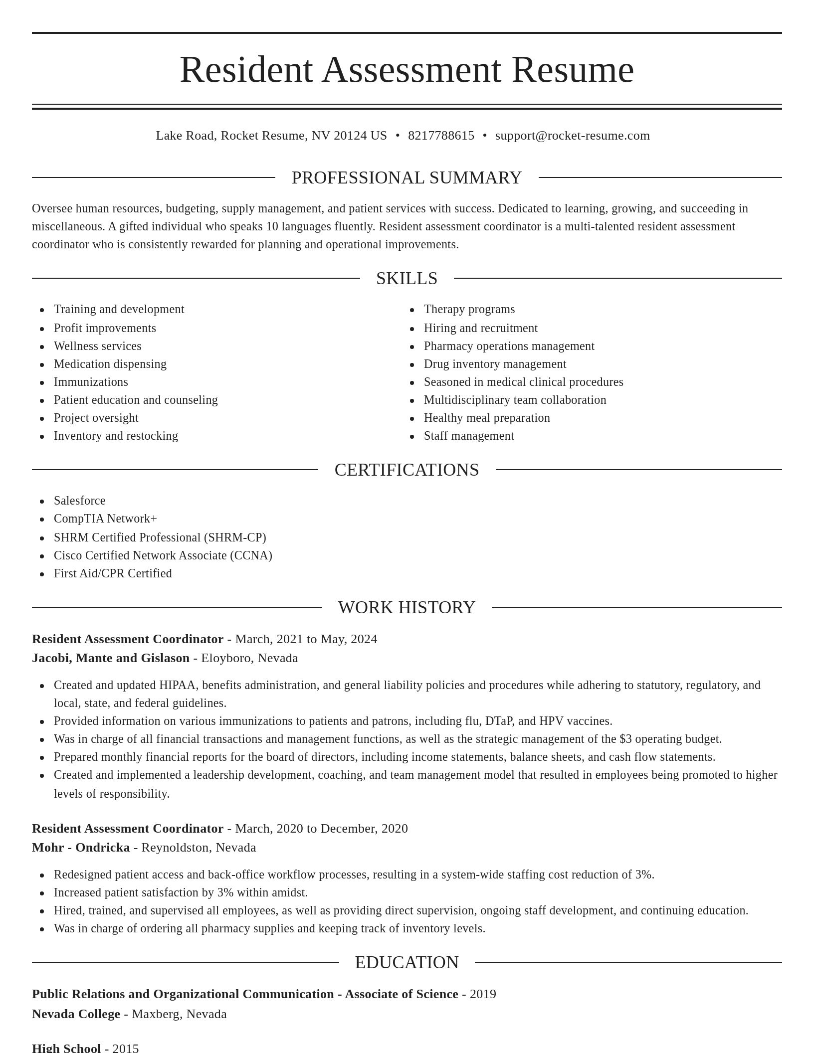 Elegant resume template