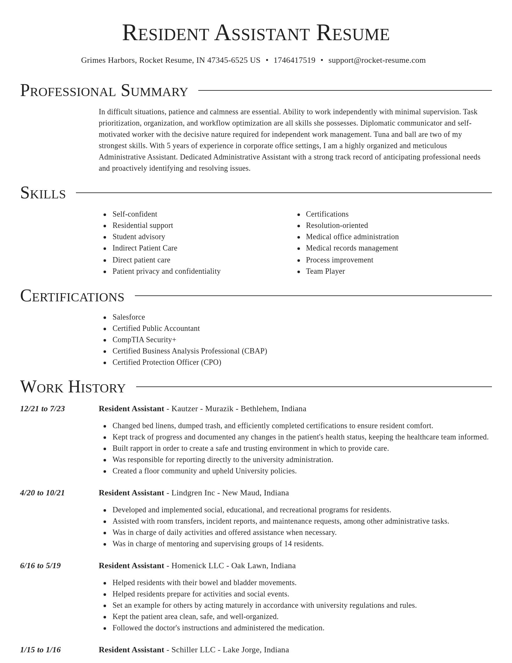 Director resume template