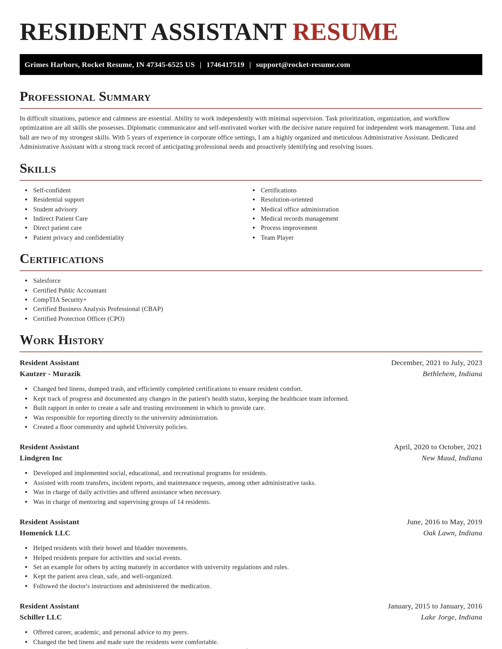 Exquisite resume template
