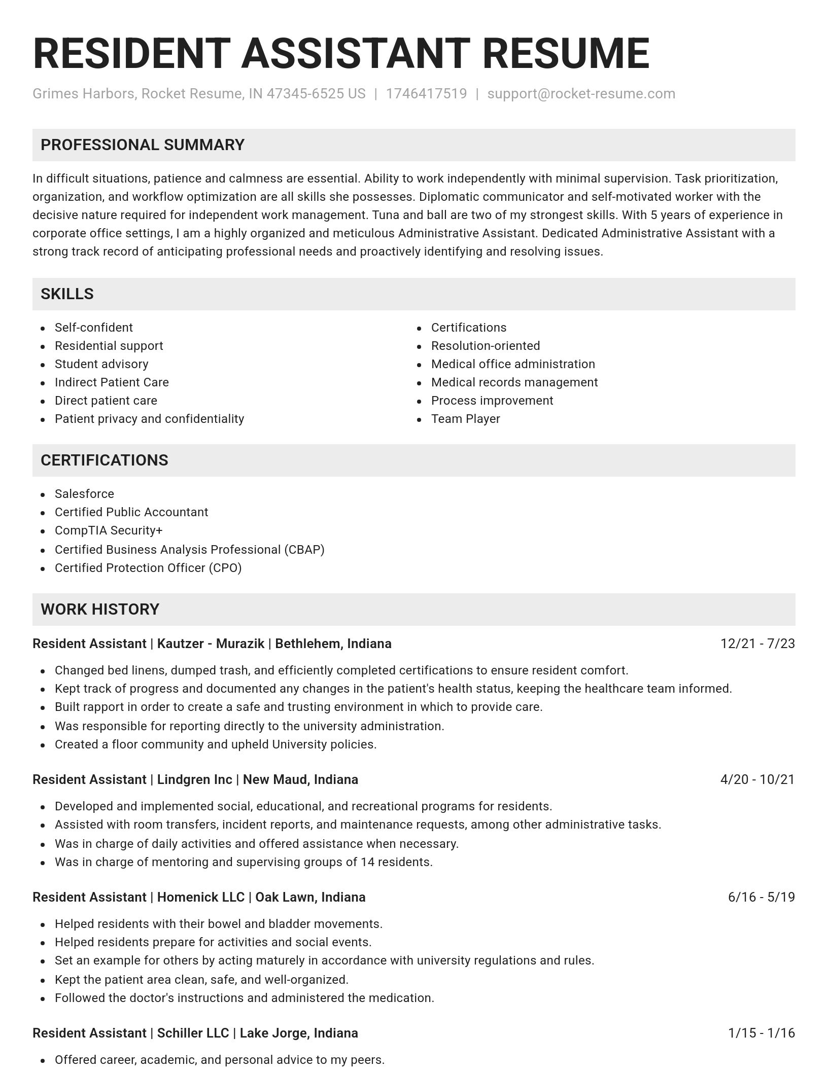 Genius resume template