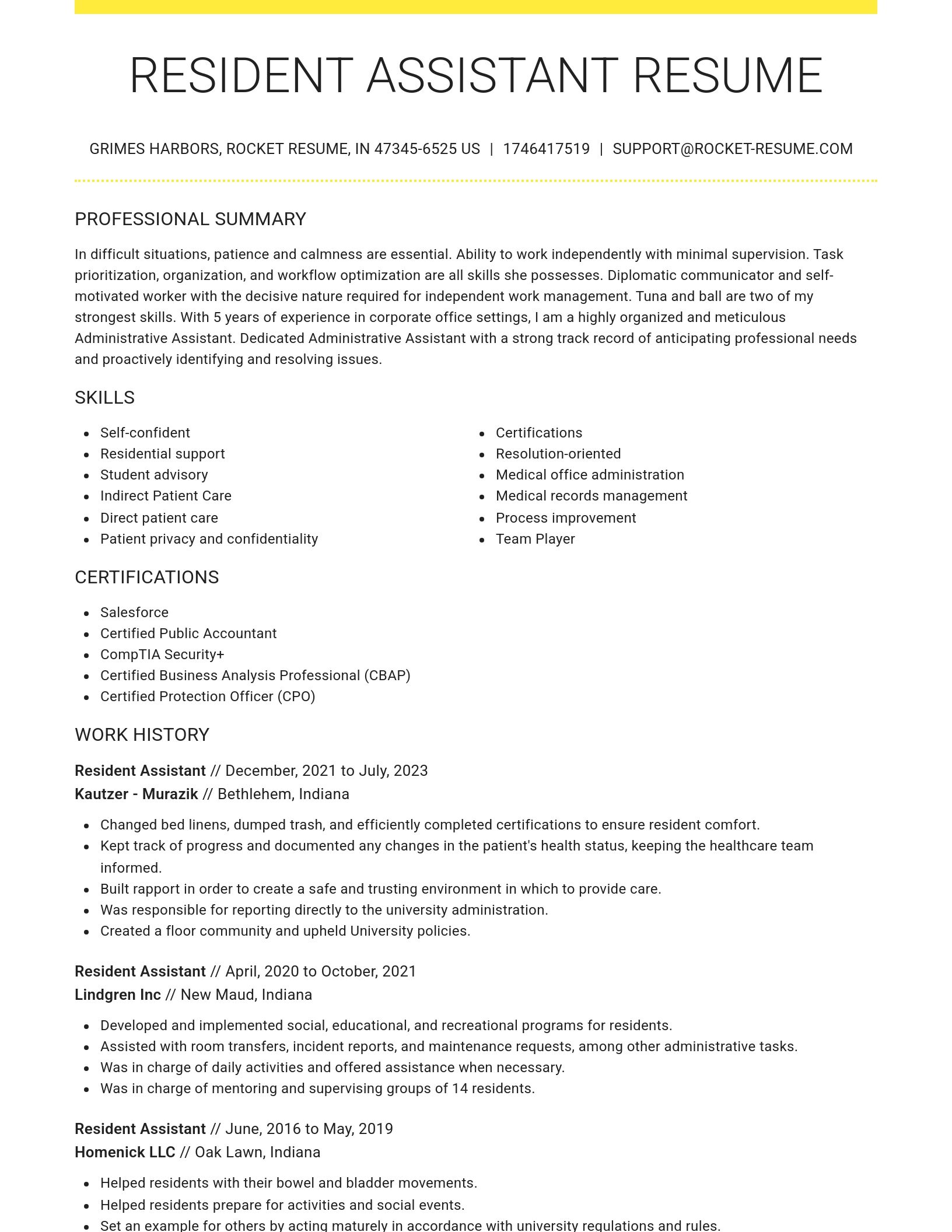 Grand resume template