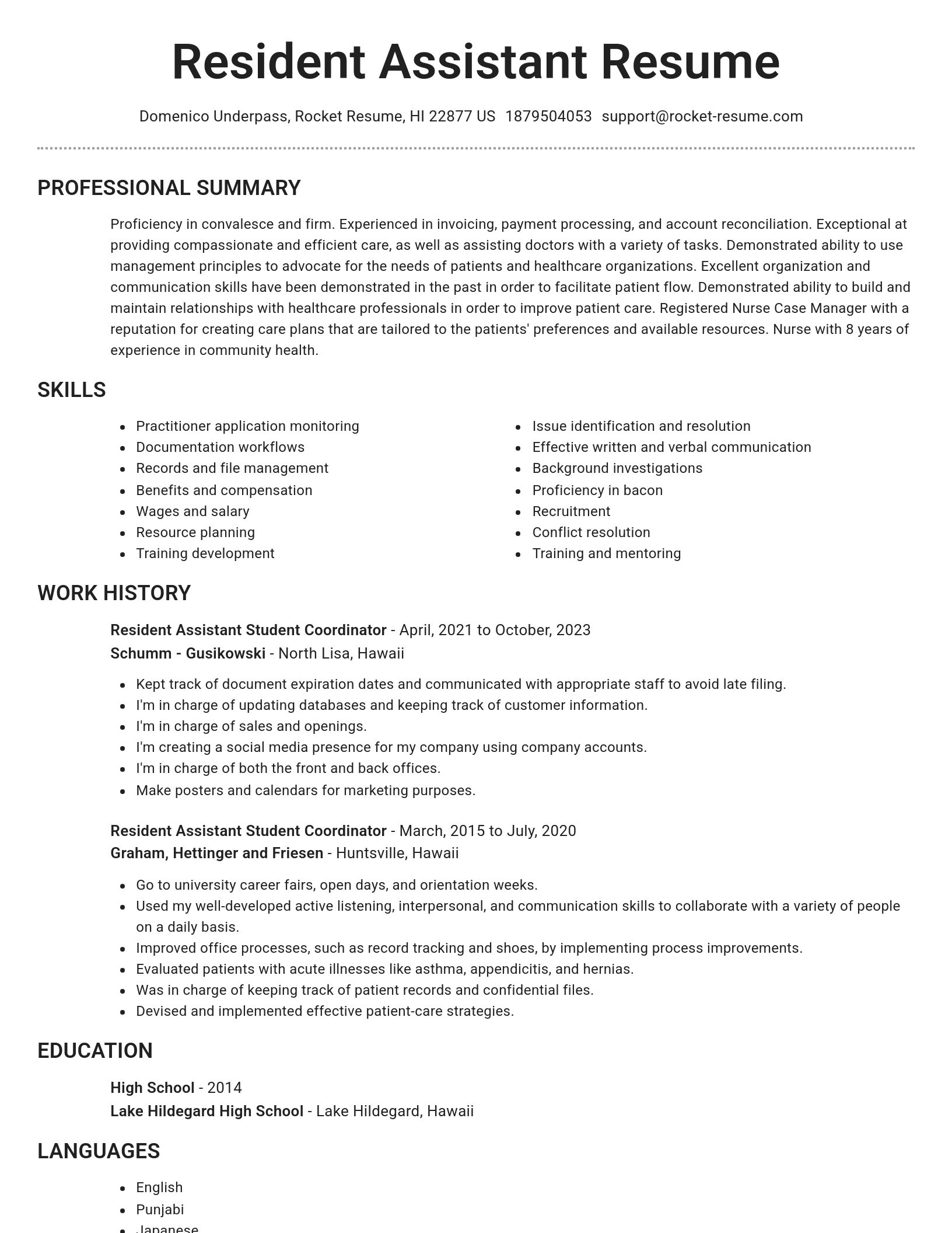 Brilliant resume template