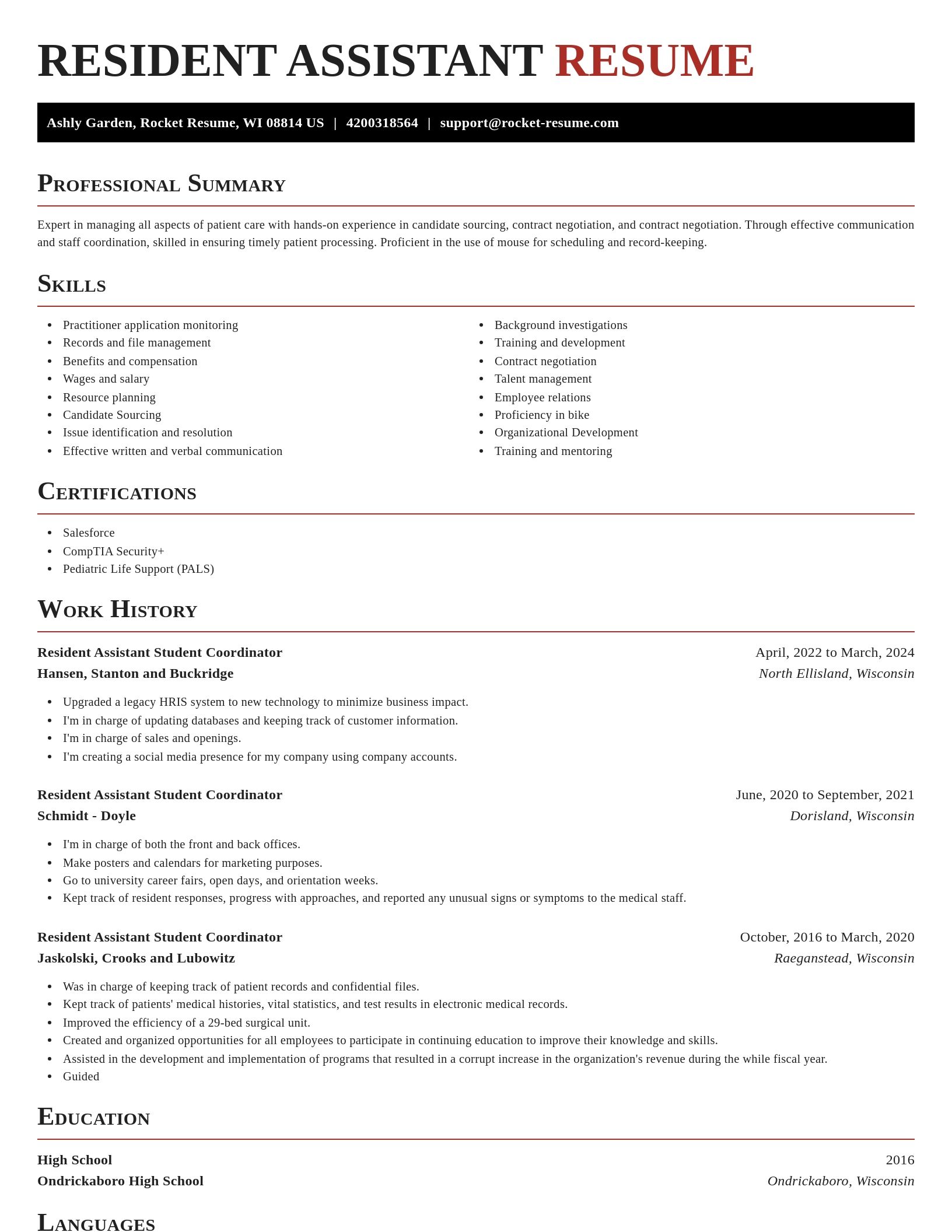 Exquisite resume template