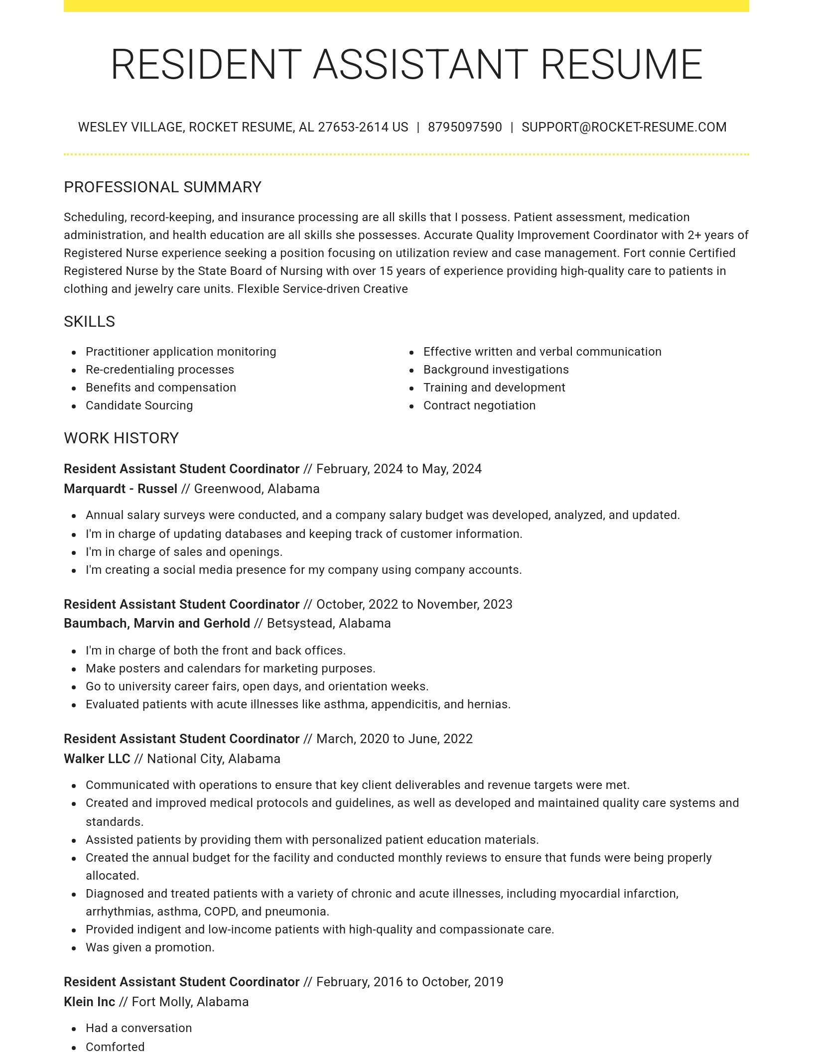 Grand resume template