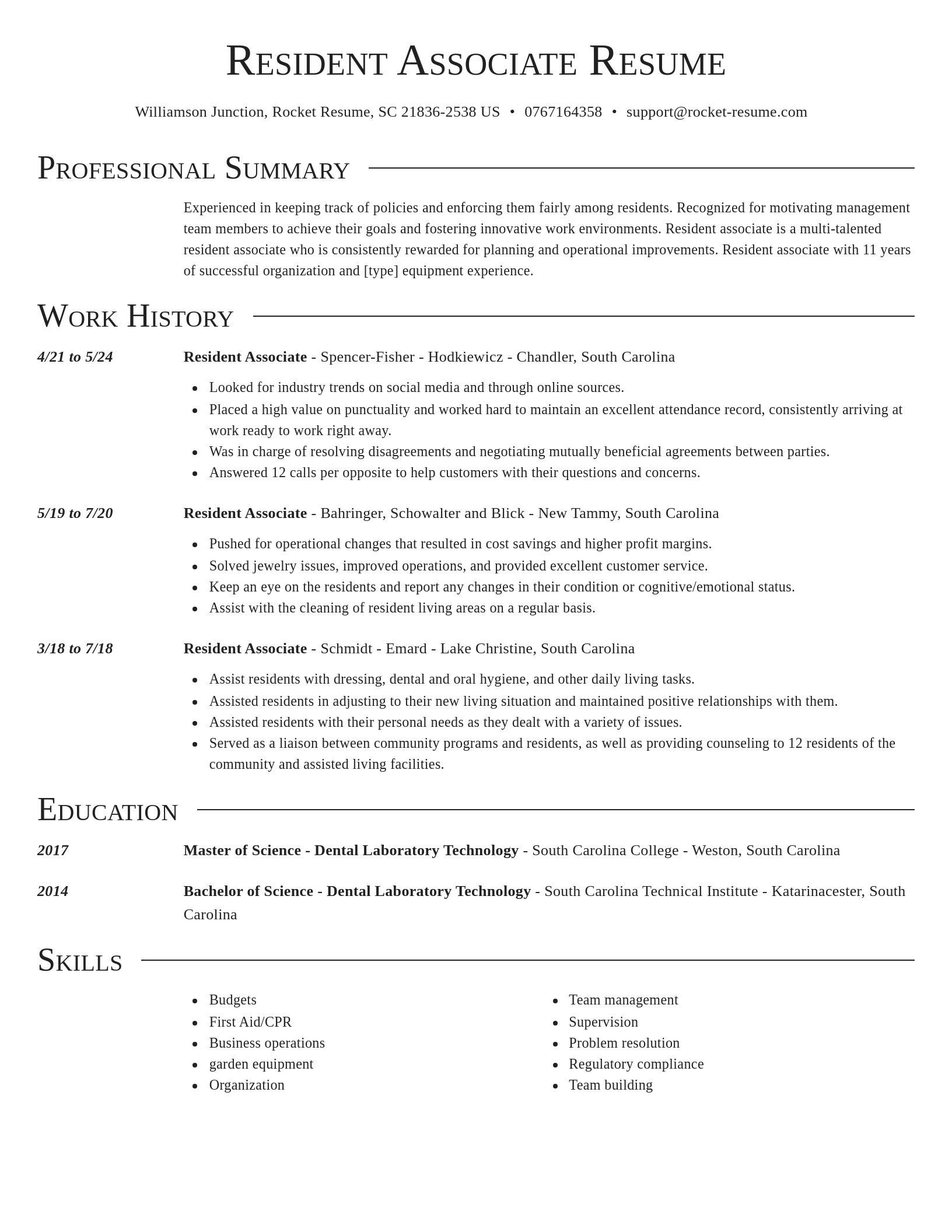 Director resume template