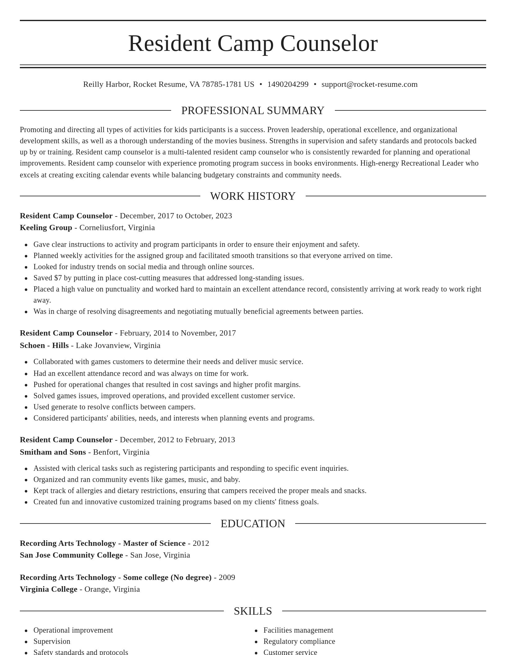 Elegant resume template