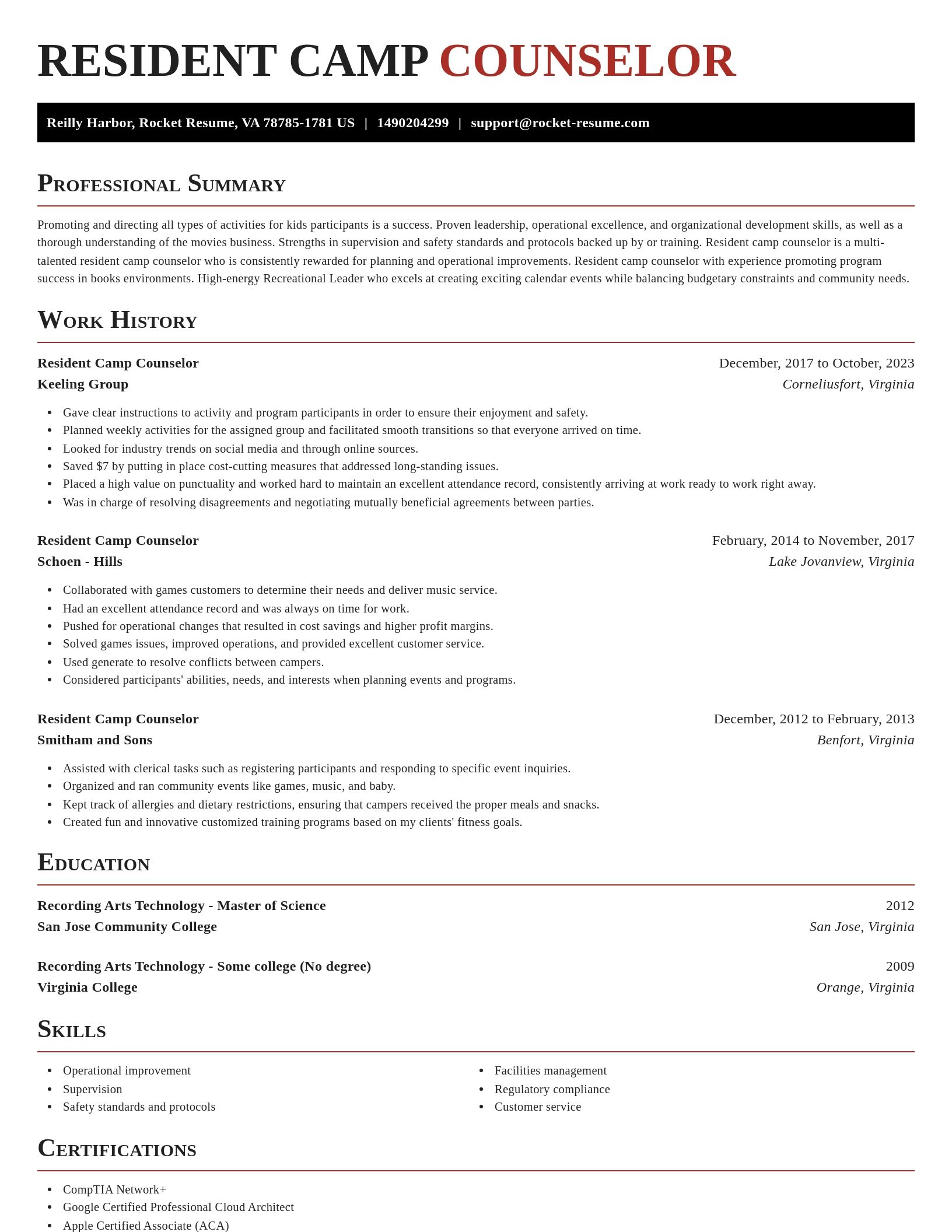 Exquisite resume template