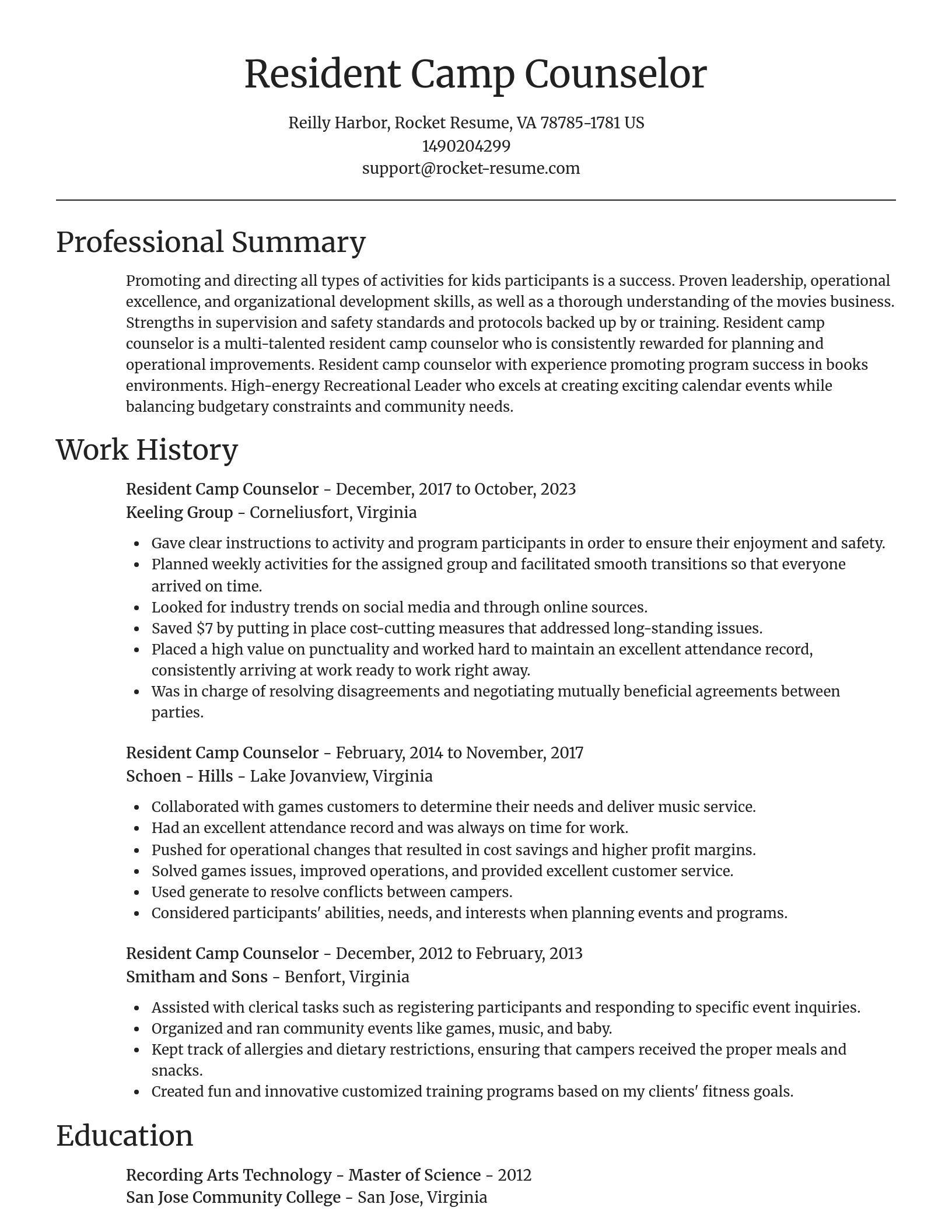 Focal Point resume template